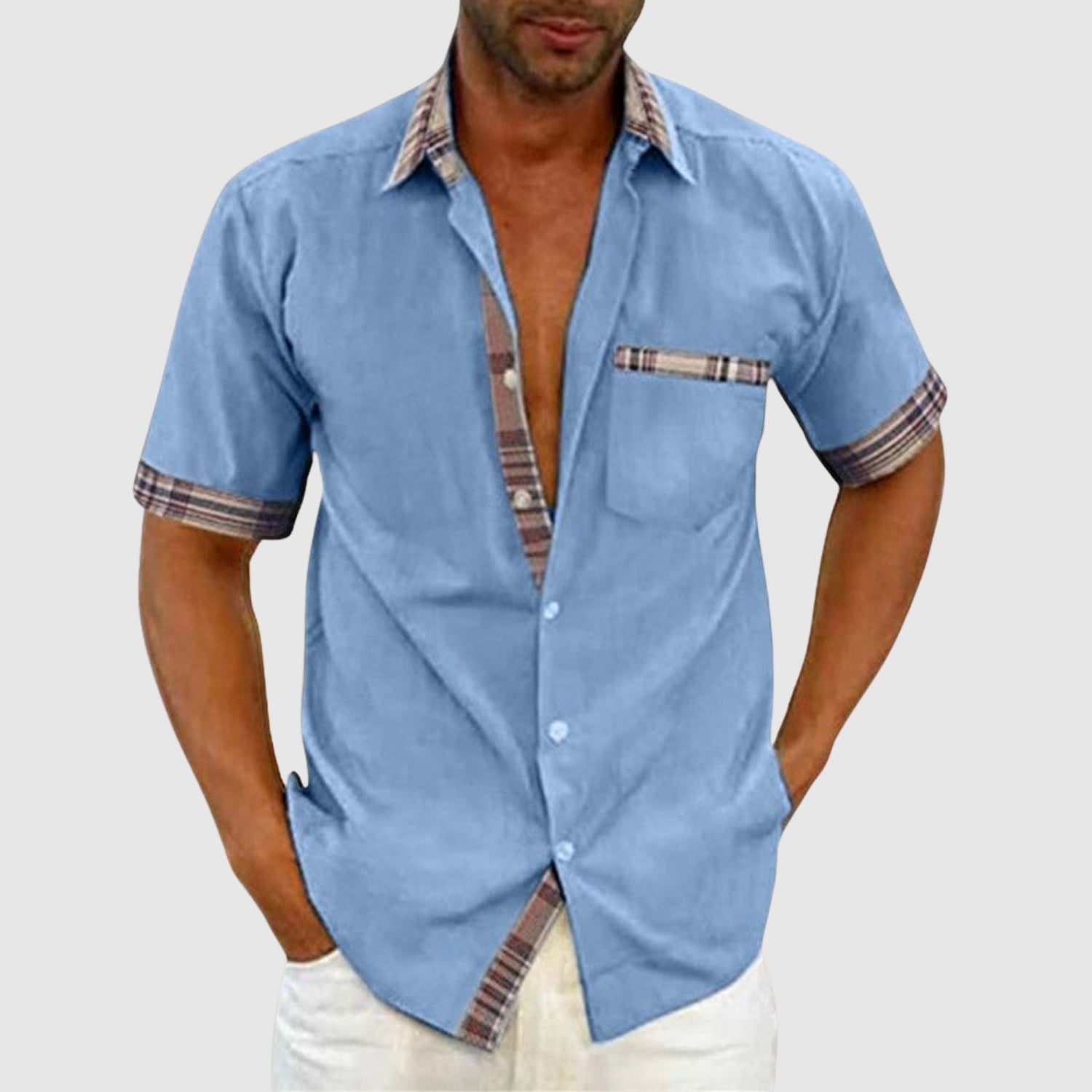 Adrian – Krátký rukáv casual košile