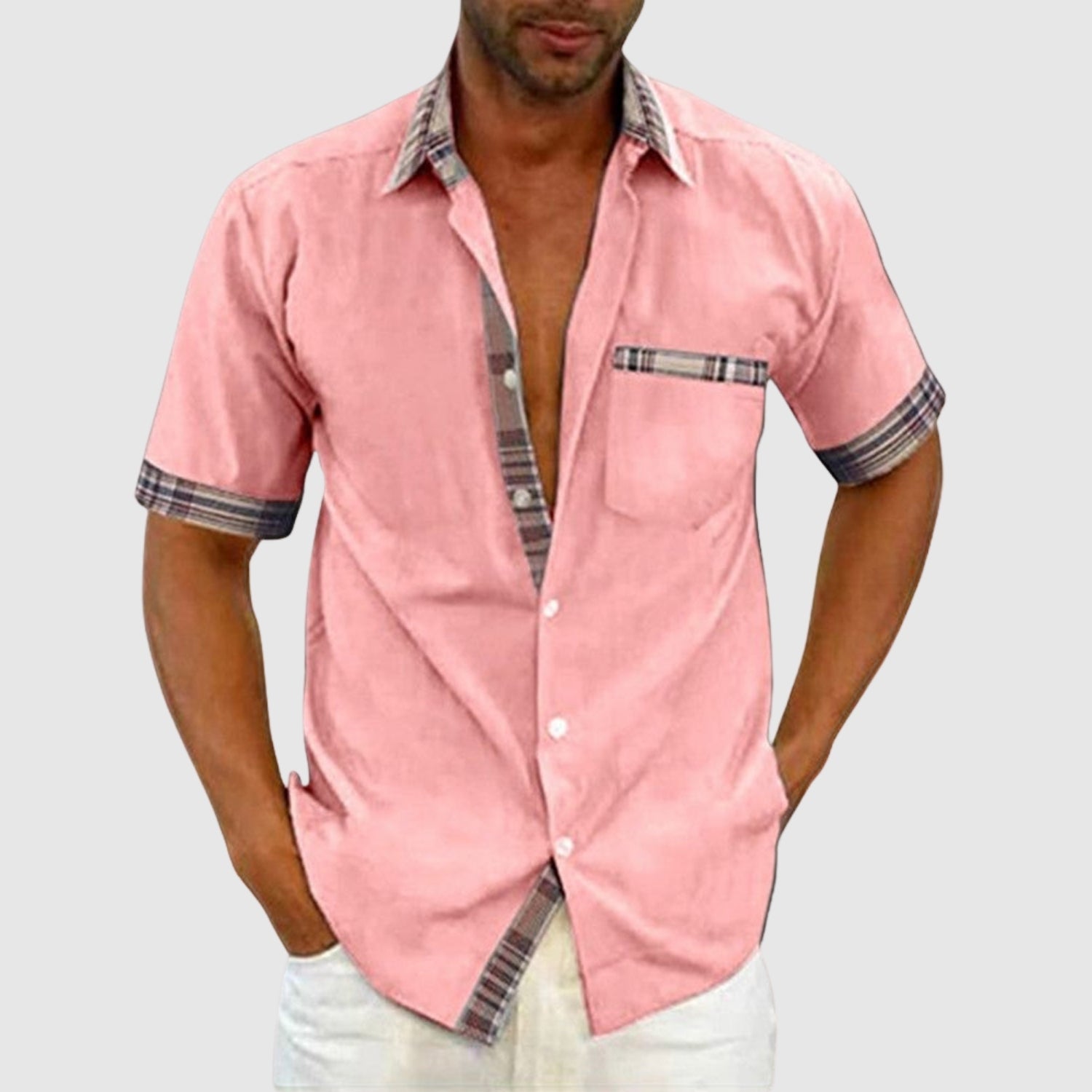 Adrian – Krátký rukáv casual košile