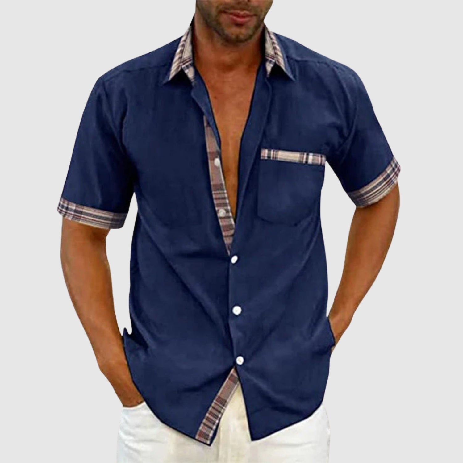 Adrian – Krátký rukáv casual košile