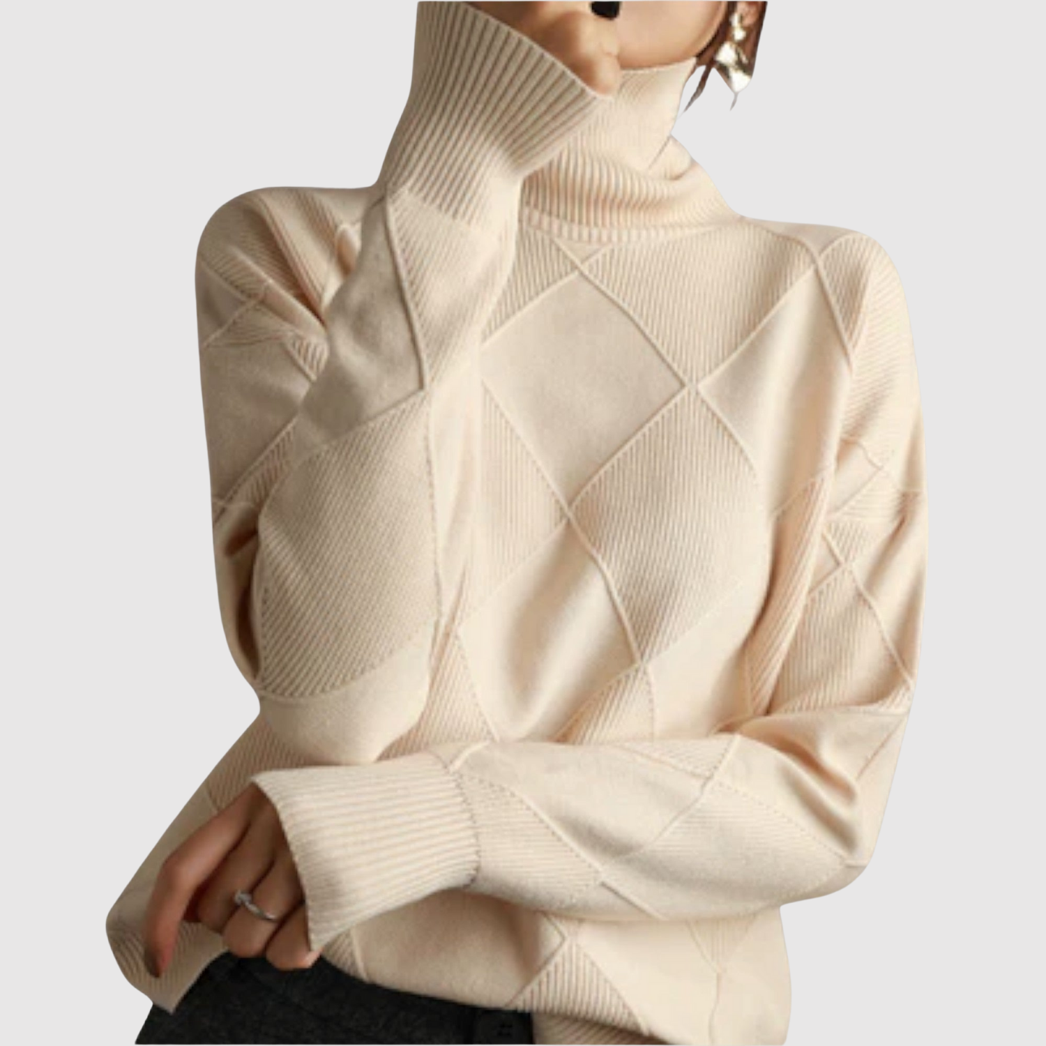 Nora – Svetr s geometrickým vzorem