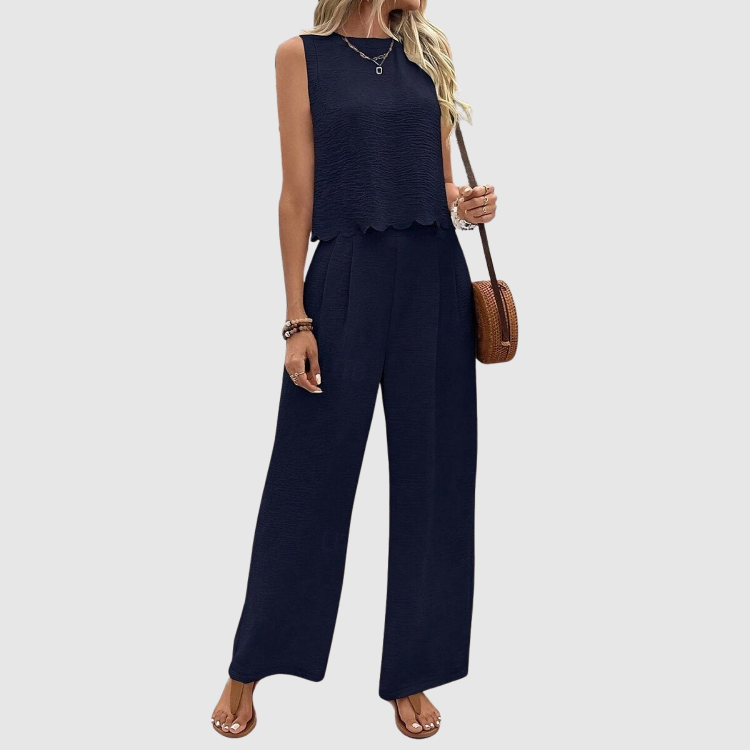 Natálie – Elegantní souprava s volnými kalhotami