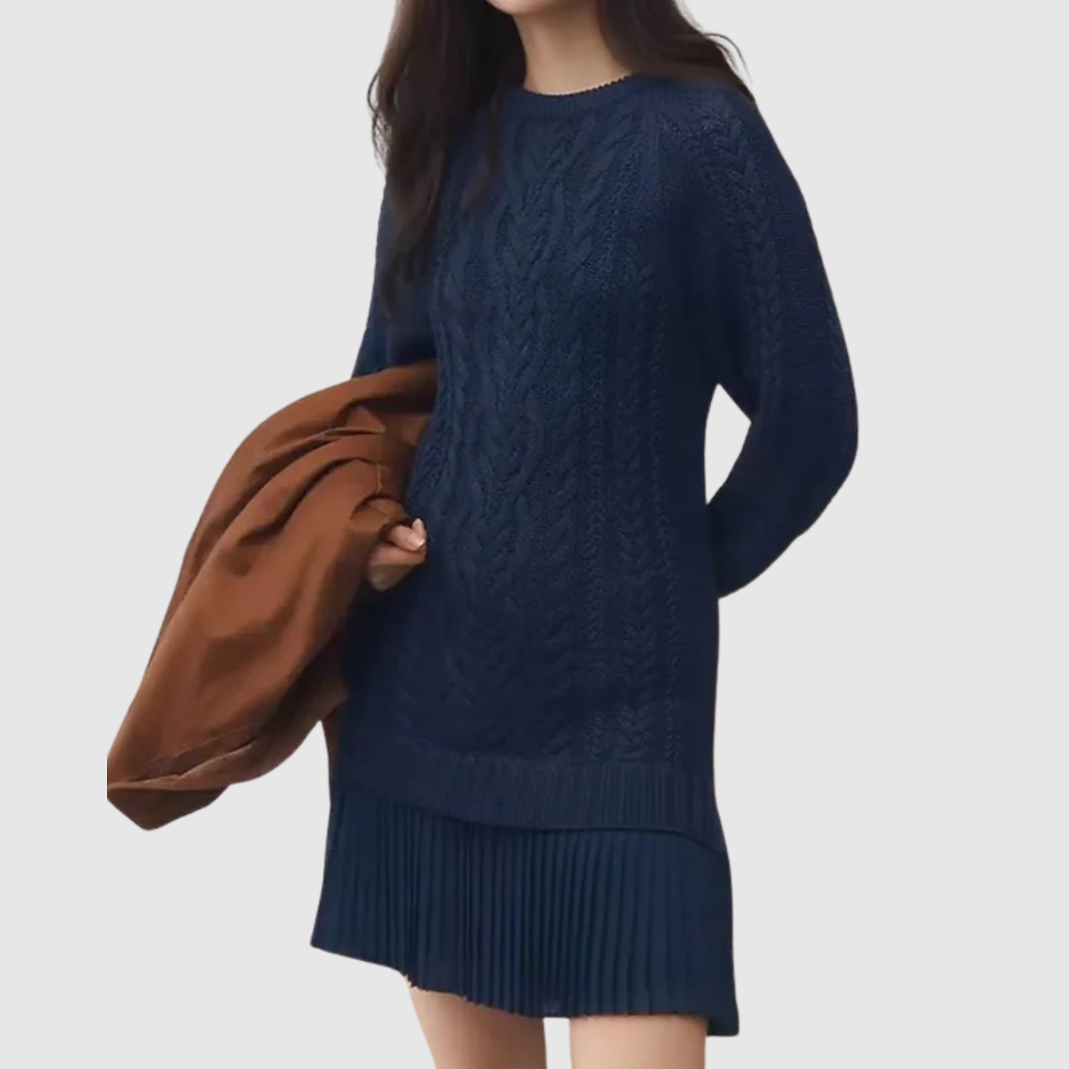 Eliška – Pletené šaty s zimním kouzlem