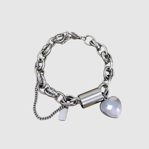 Liana – Náramek s zámkem a srdcem