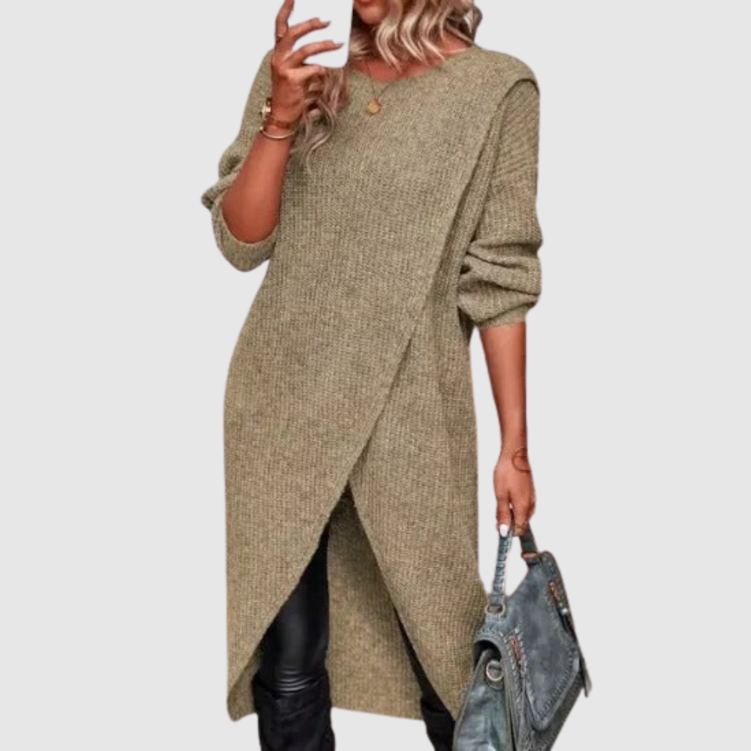 Nora – Elegantní asymetrická tunika s dlouhým rukávem