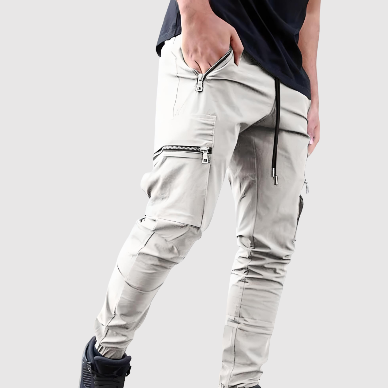 Leo – Pánské joggingové kalhoty s kapsami na zip