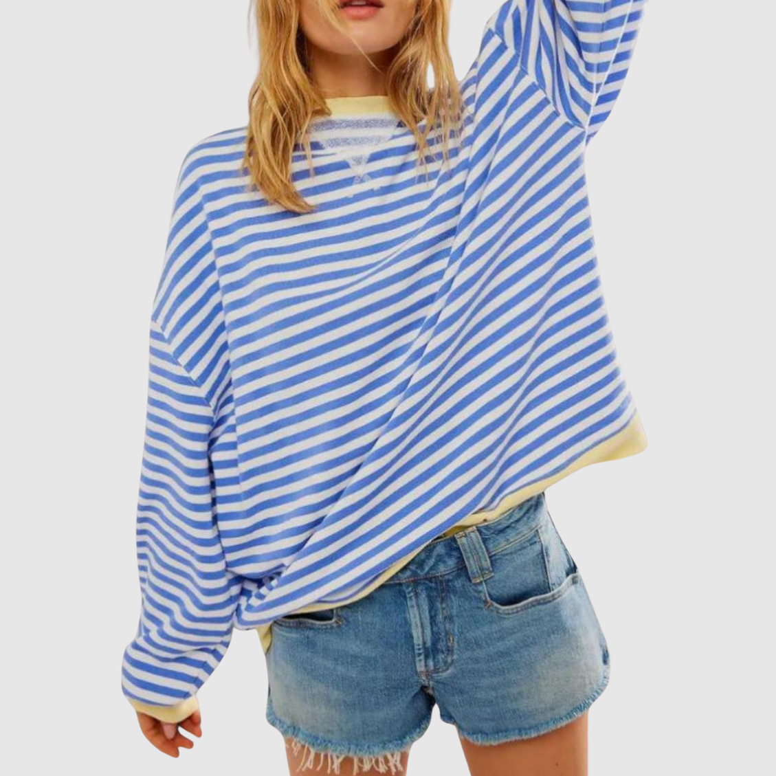 Nora – Svetr s pruhy v kontrastních barvách