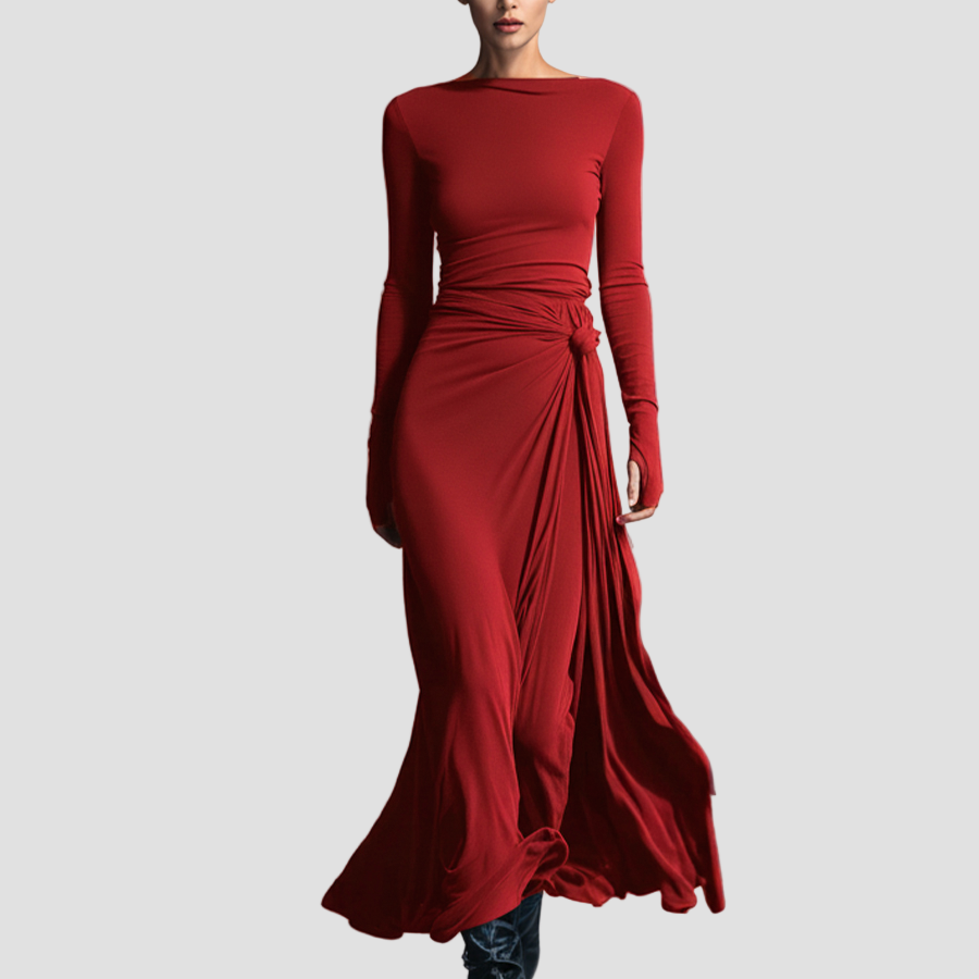 Anna – Šedé elegantní šaty z elastické směsové tkaniny