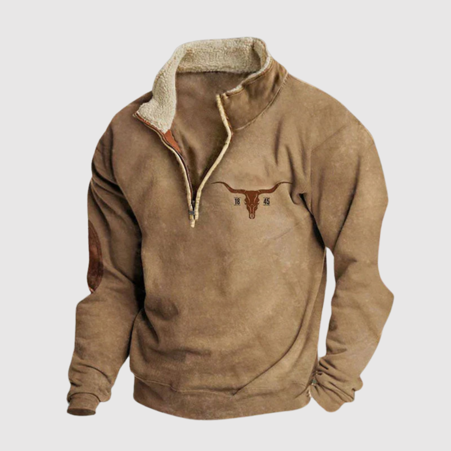 Daniel - Poloviční zip fleece s barevnými rukávy