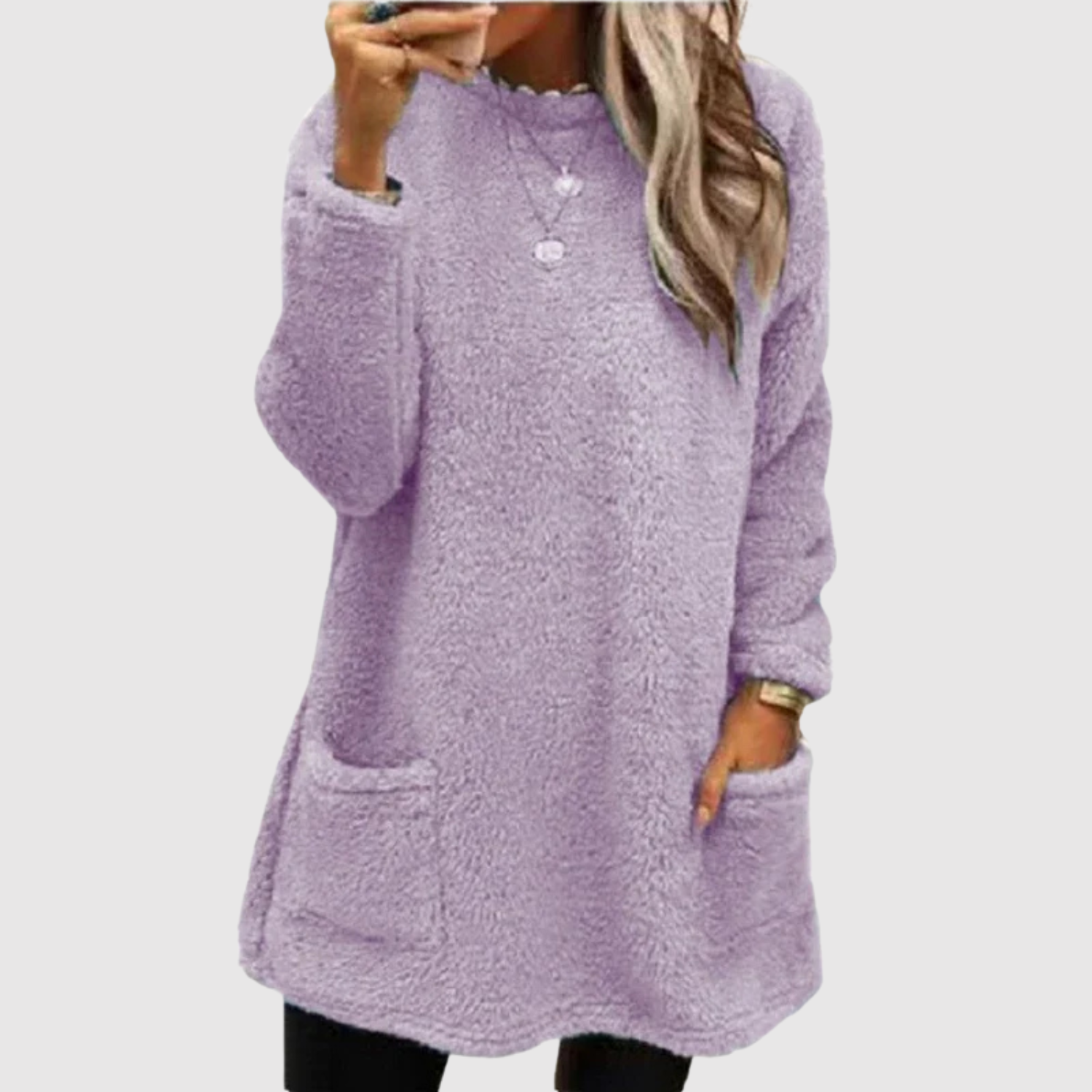 Nora – Dlouhá mikina s měkkým fleece