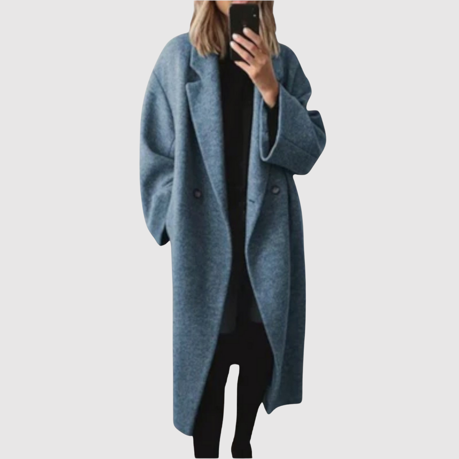 Jelena – Zimní kabát v uvolněném vlněném vzhledu