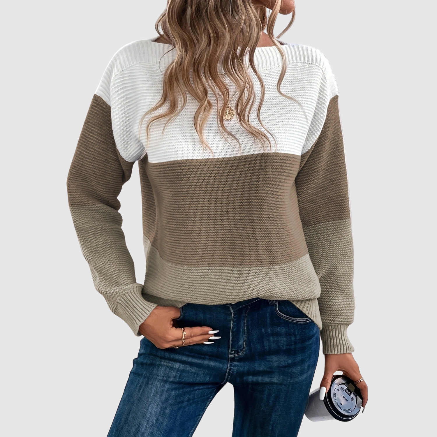 Nora – Svetr s barevnými bloky