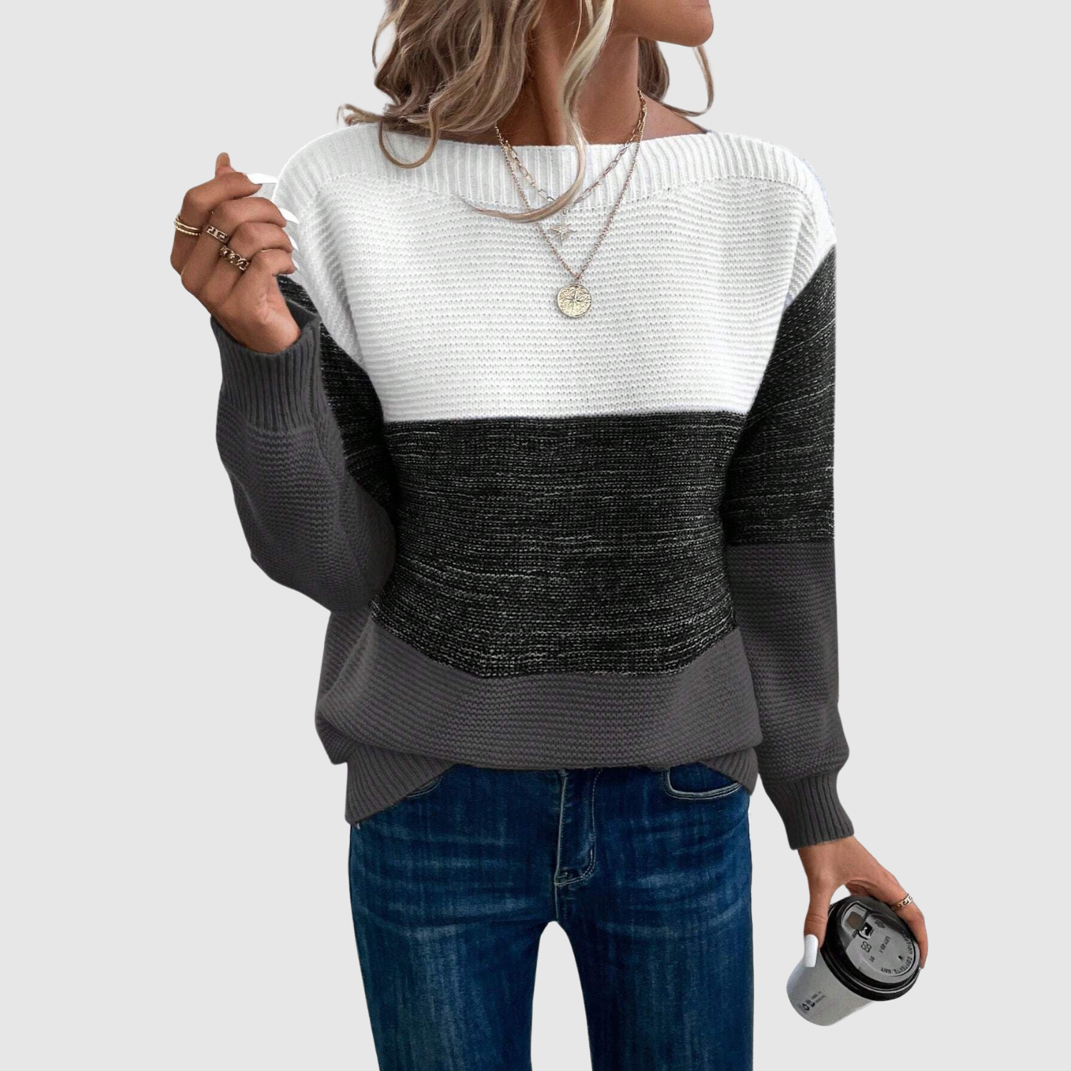 Nora – Svetr s barevnými bloky