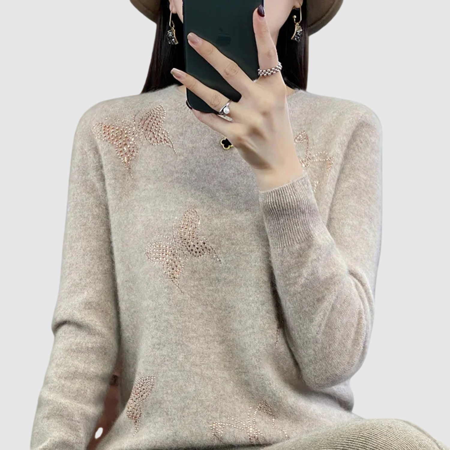 Nora – Pletený svetr s decentním hvězdným vzorem