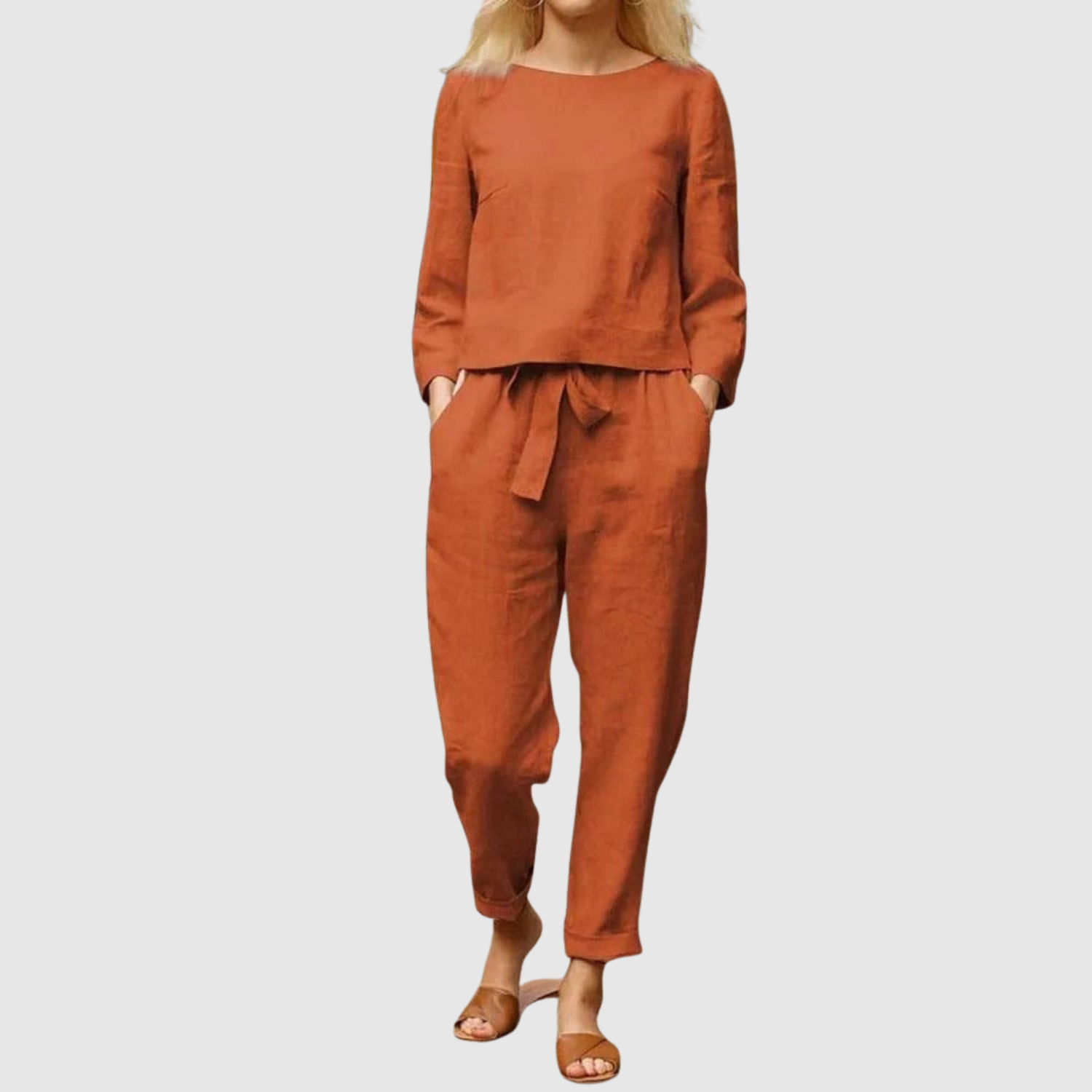 Natálie – Pohodlná souprava s kalhotami a blůzou