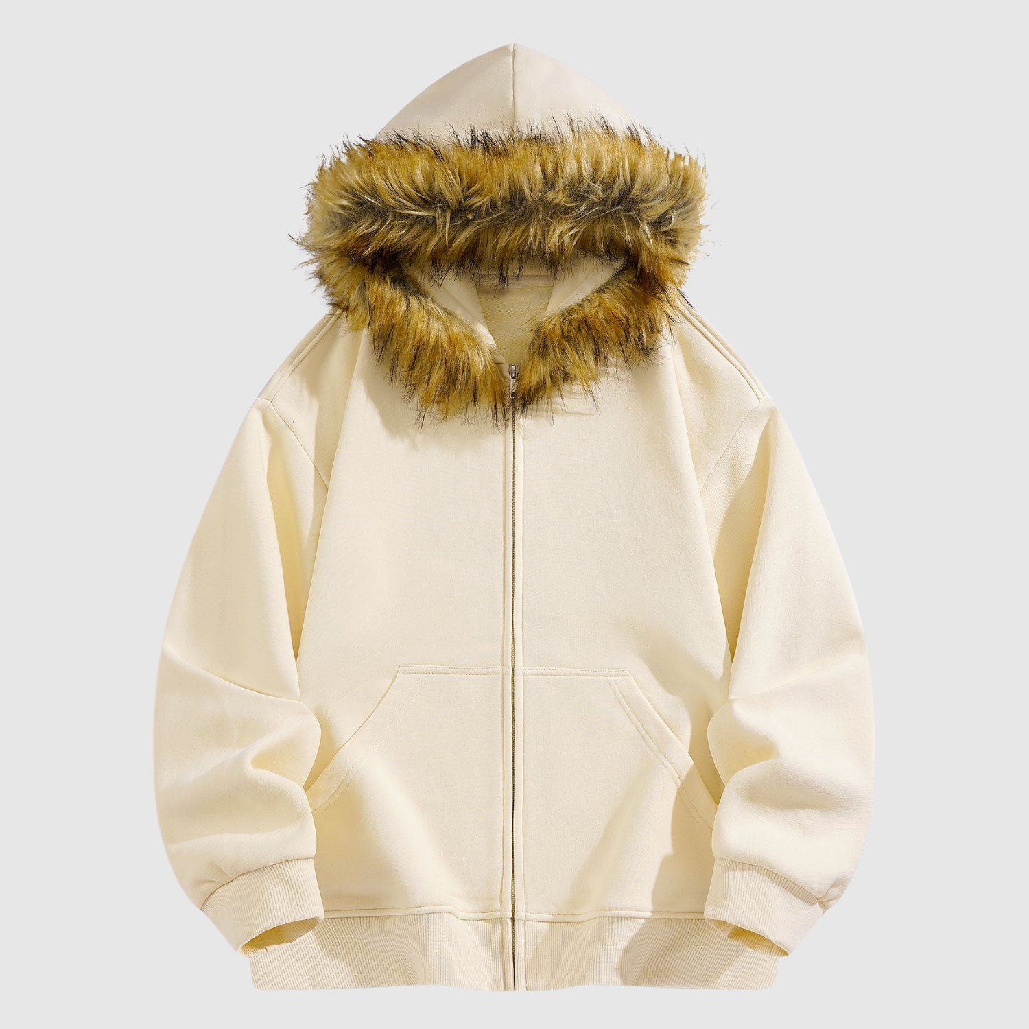 Šimon - Mikina s huňatou kapucí