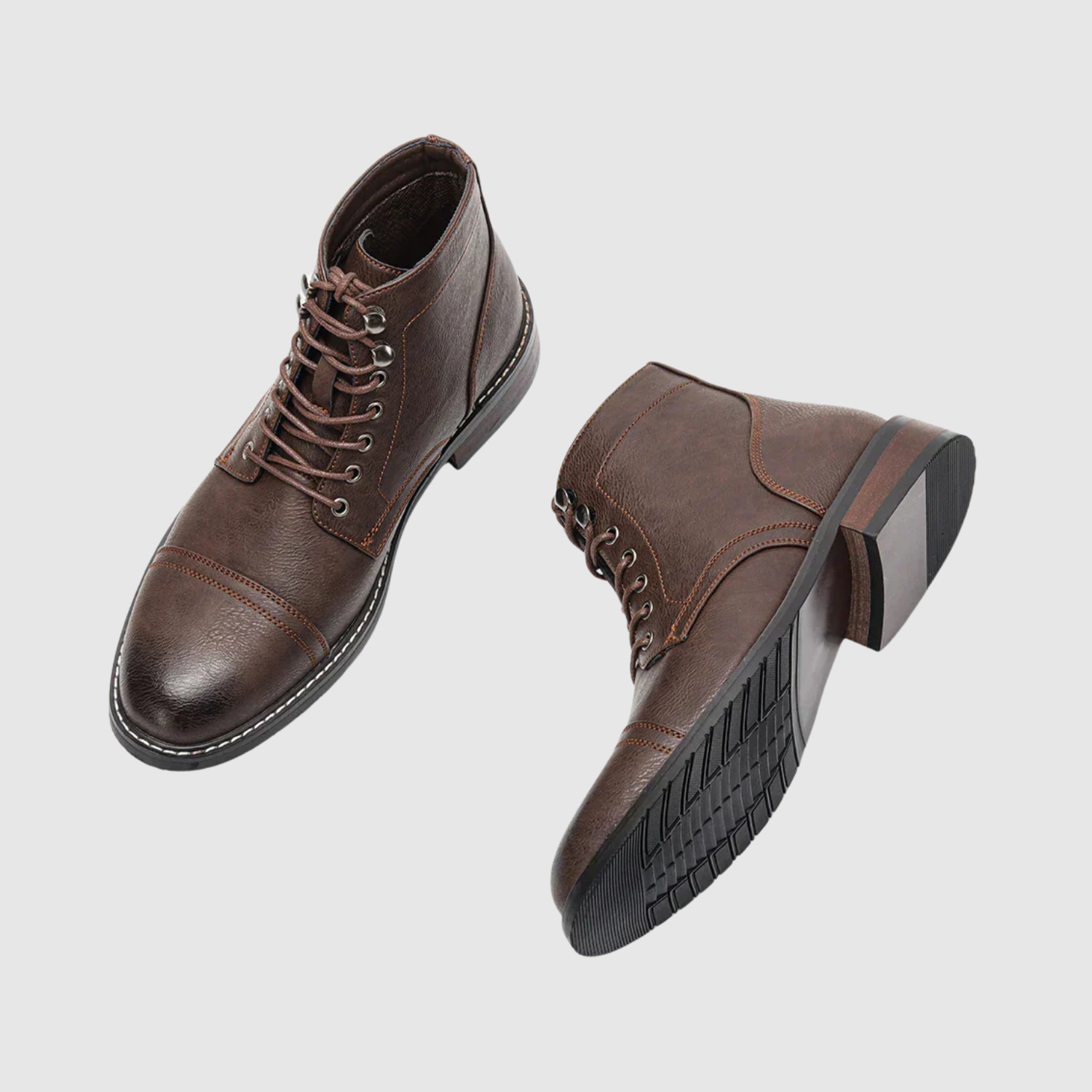 Oskar – Kožené boty v Hnědé Eleganci a Suedové Dokončení