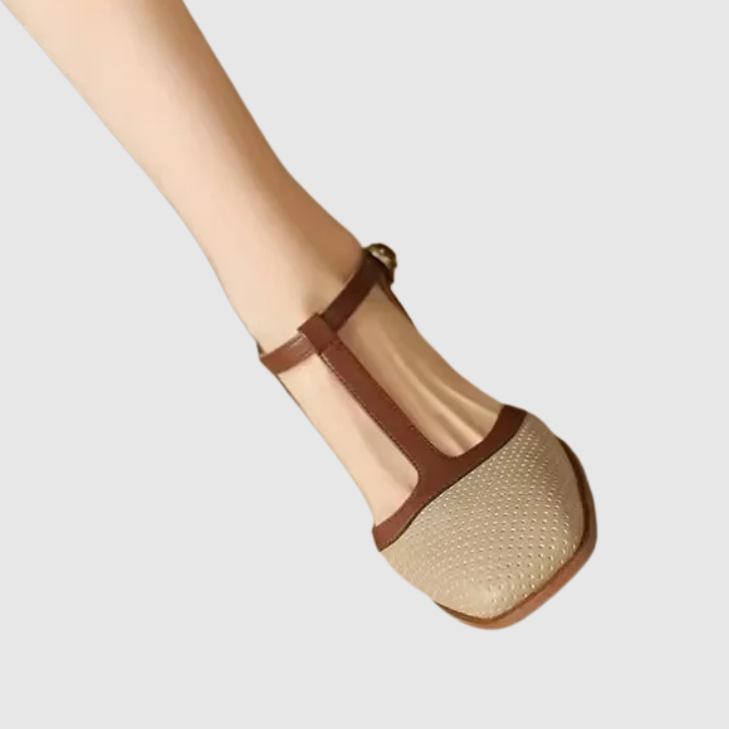 Greta – Retro sandály s nízkým podpatkem a páskem