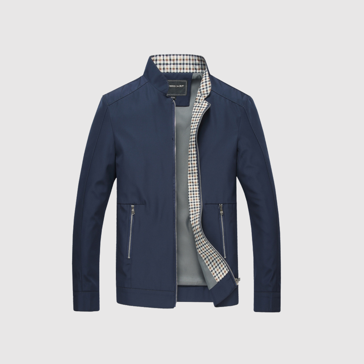 Marek – Pánská elegantní bunda s kostkovanou podšívkou