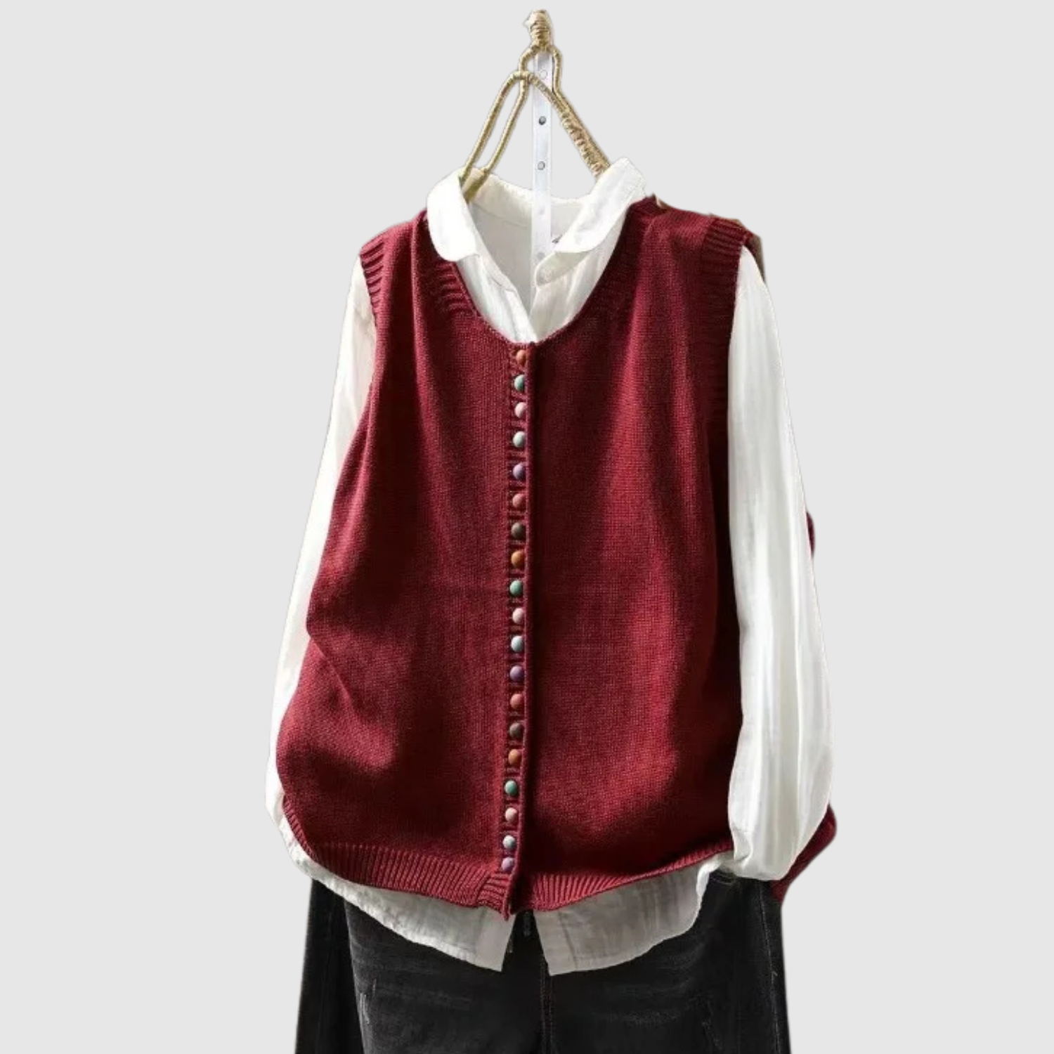 Nora - Boho kardigan s knoflíky a vintage detaily