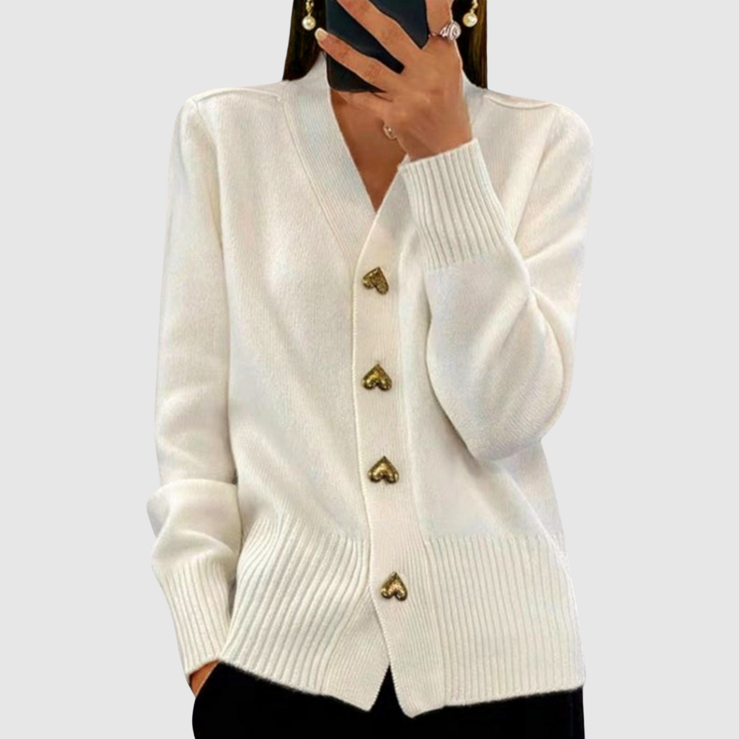 Nora – Kardigan se zlatými knoflíky