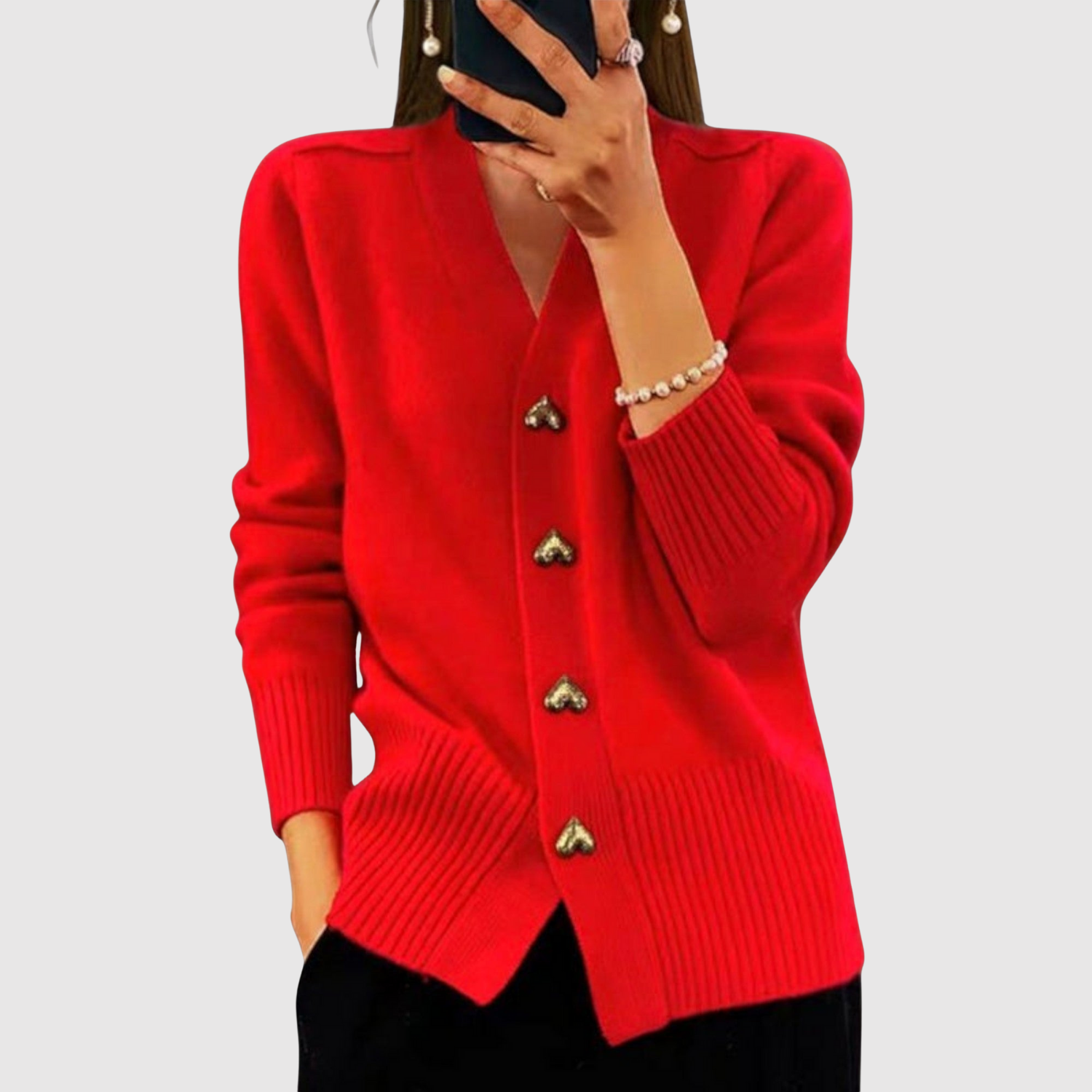 Nora – Kardigan se zlatými knoflíky