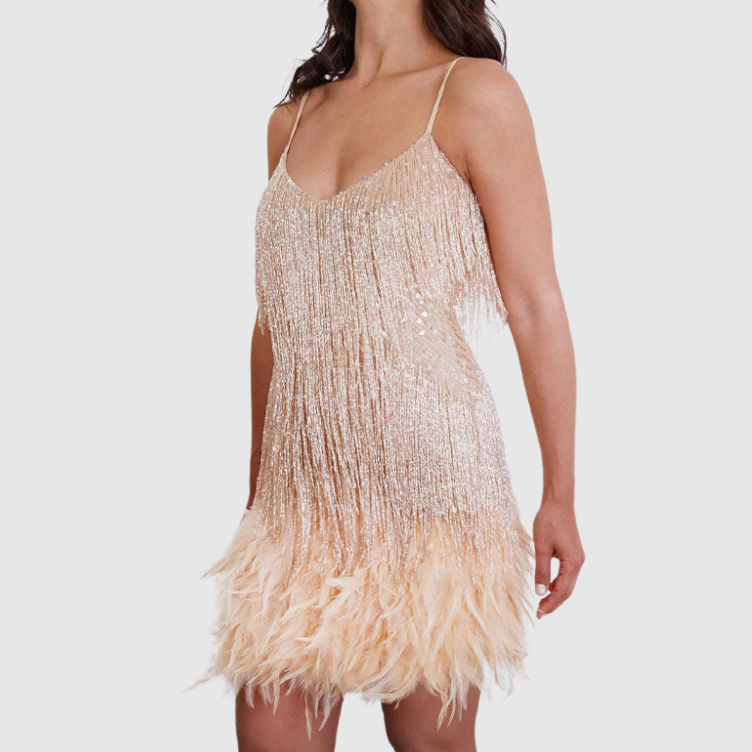 Eliška – Slavnostní šaty s třásněmi a leskem