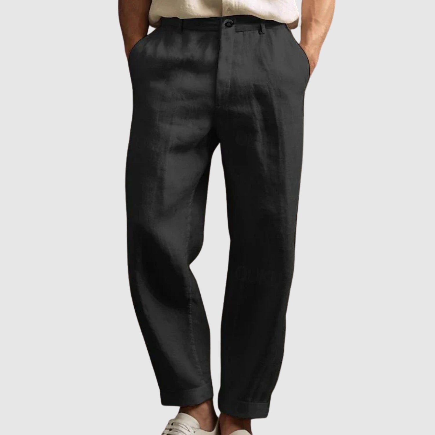 Leo - Letní kalhoty z bavlny a lnu