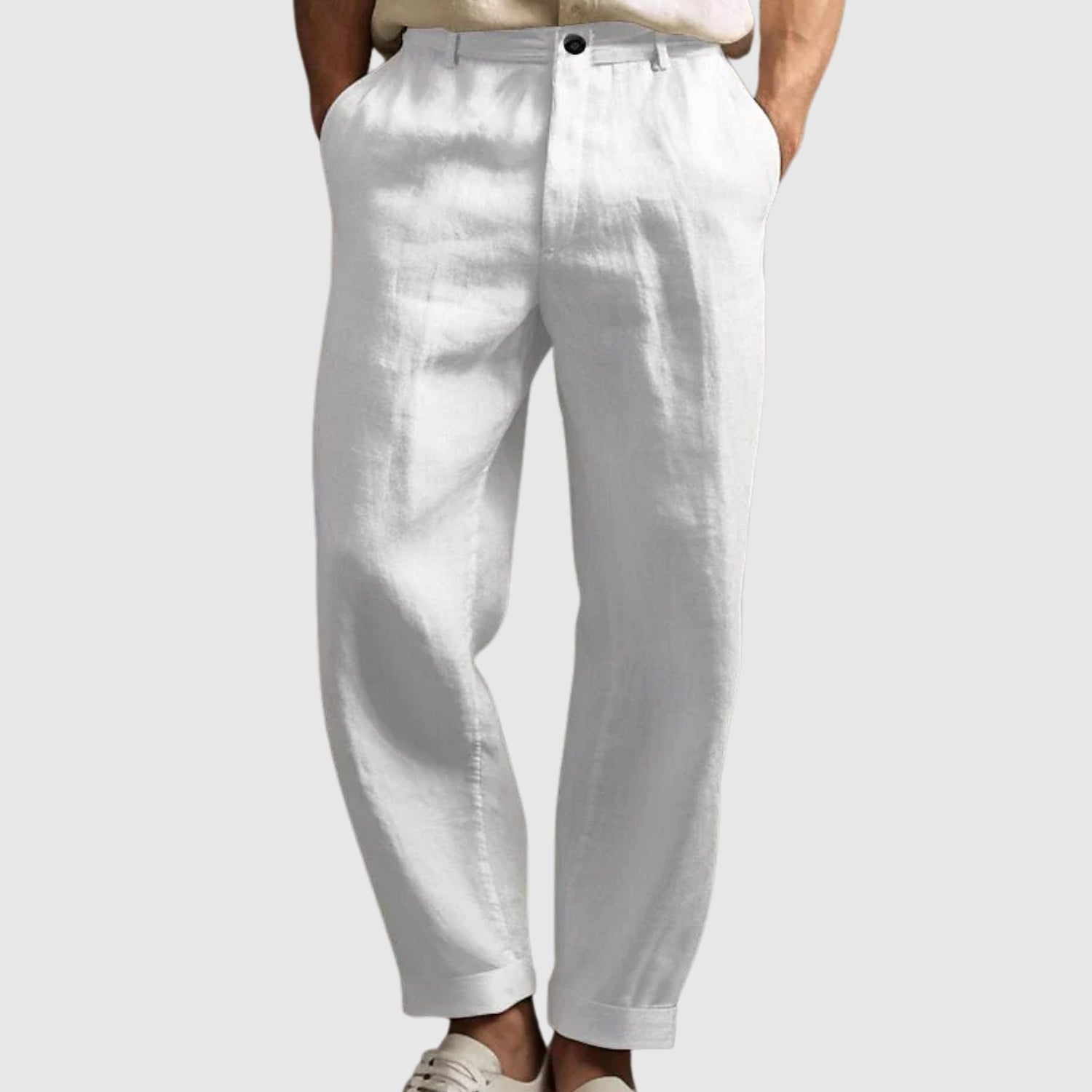 Leo - Letní kalhoty z bavlny a lnu