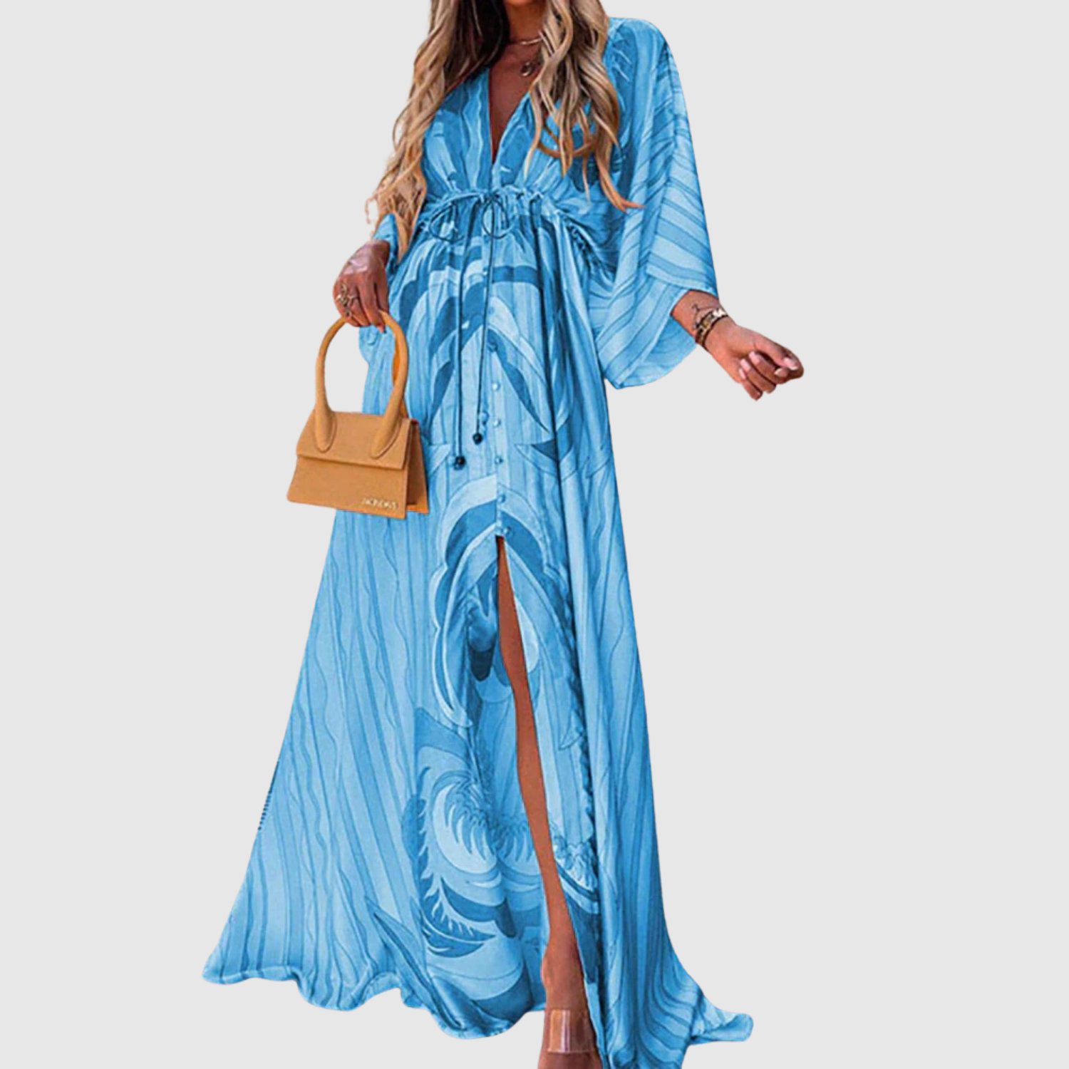 Eliška – Dlouhá šaty s barevným vzorem