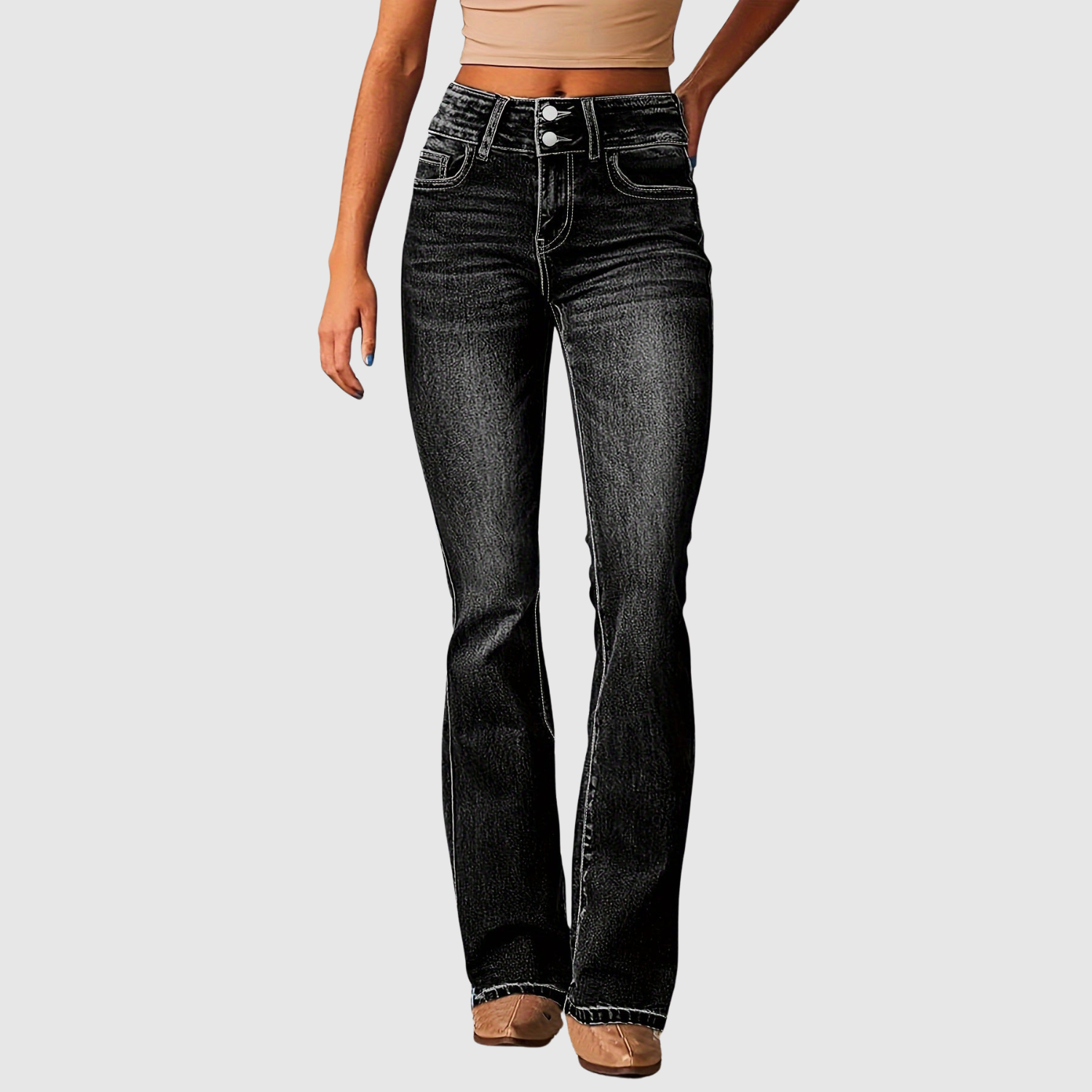 Kira – Klasické bootcut džíny s elastanem