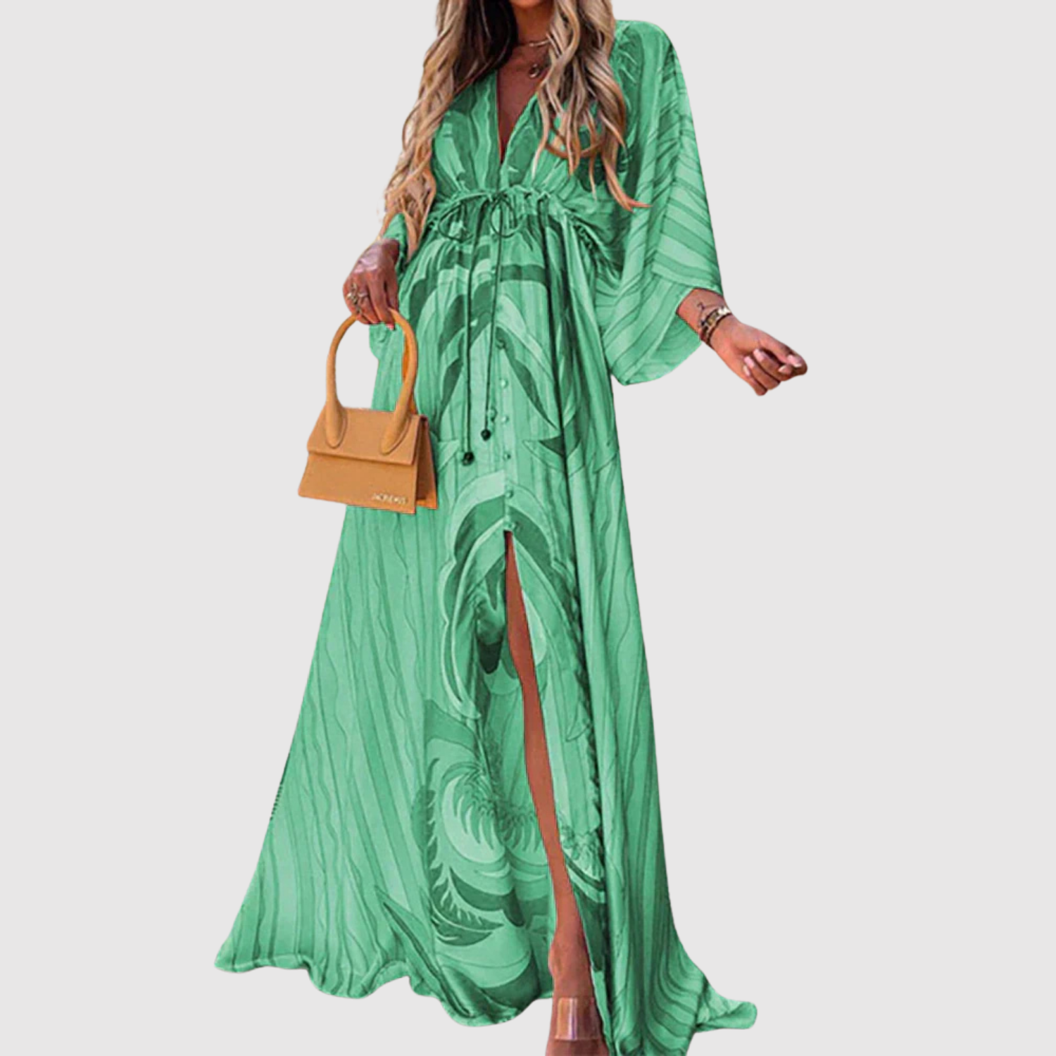 Eliška – Dlouhá šaty s barevným vzorem