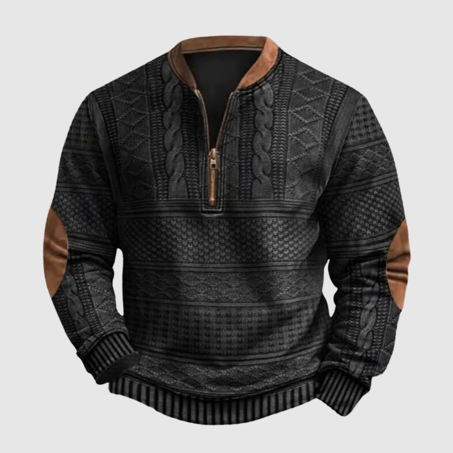 Daniel – Rustikální svetr s půlzipem