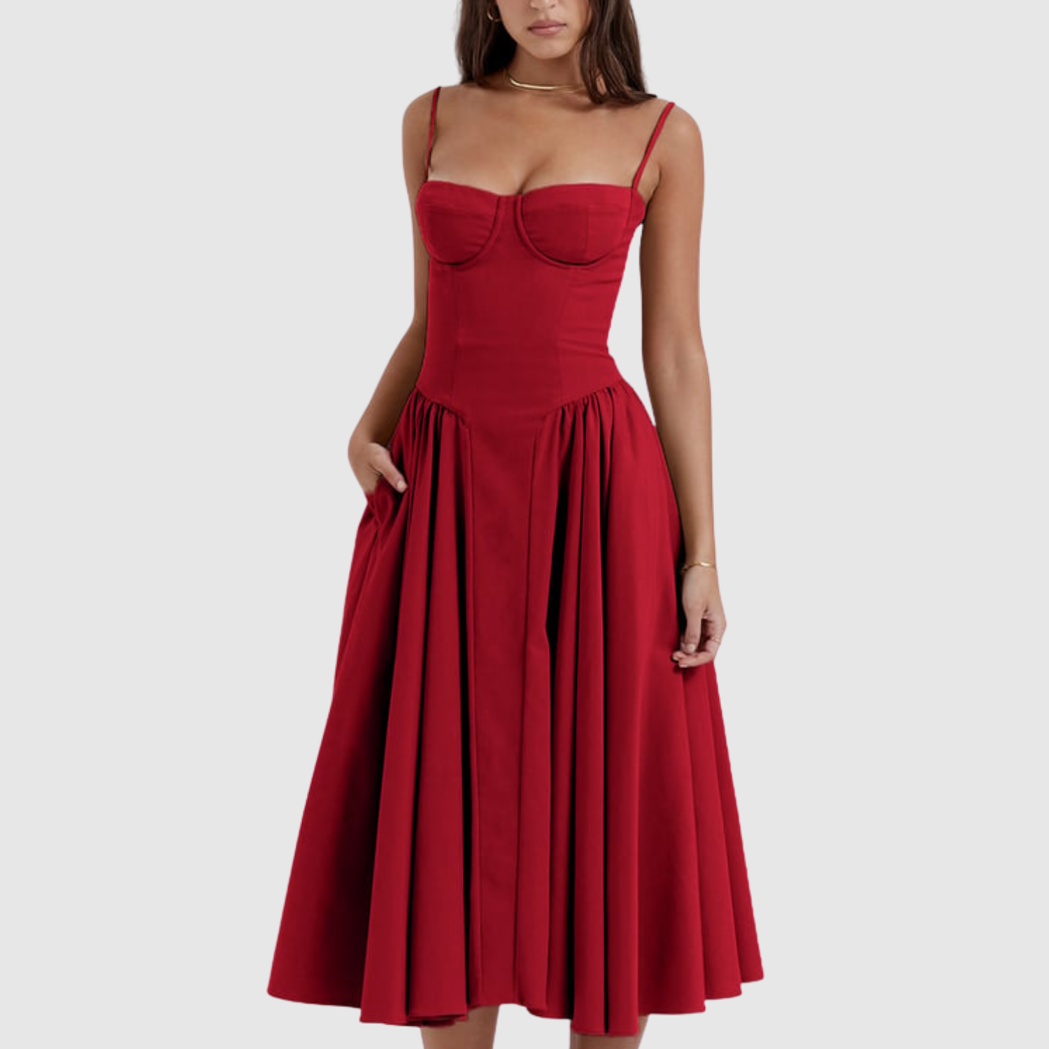 Eliška – Elegantní šaty s spadlými ramínky