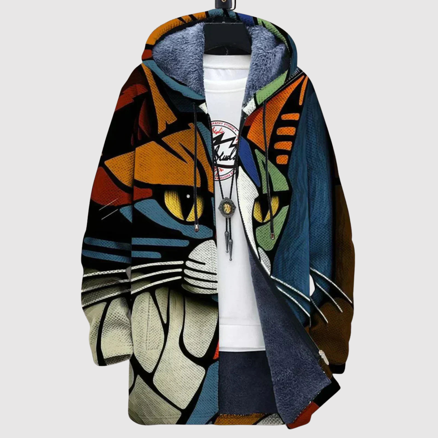 Saša – Mikina s duhovými barvami a uměleckým výrazem