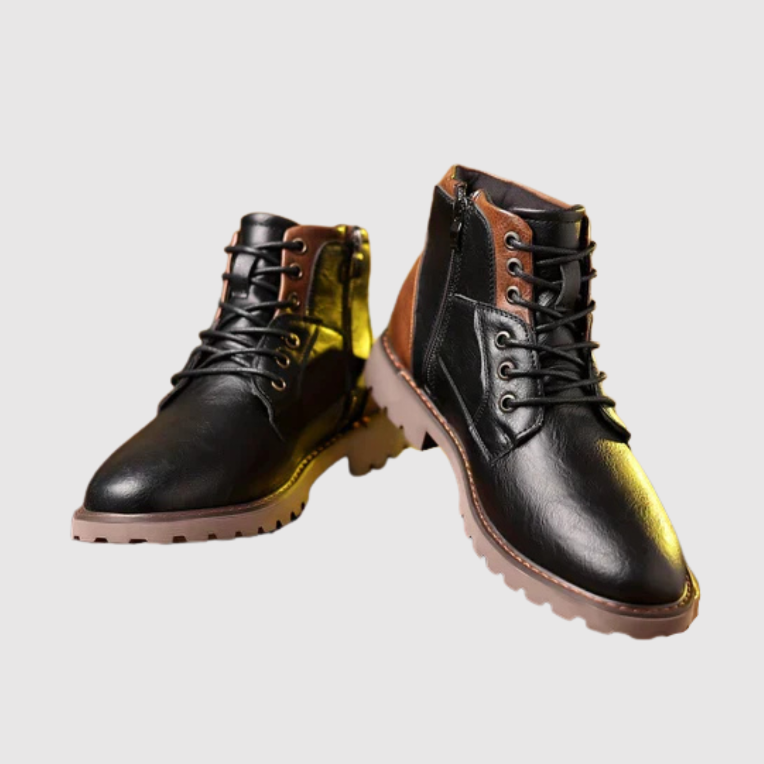 Oskar – Klasické Kožené Boty s Gumovou Podešví