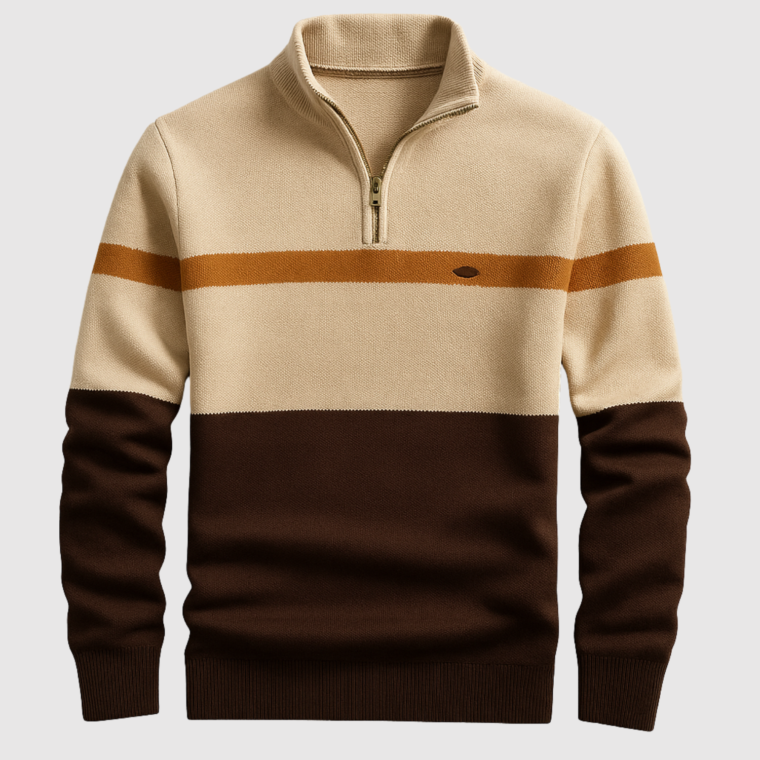 Daniel - Svetr s vysokým límcem a barevnými bloky