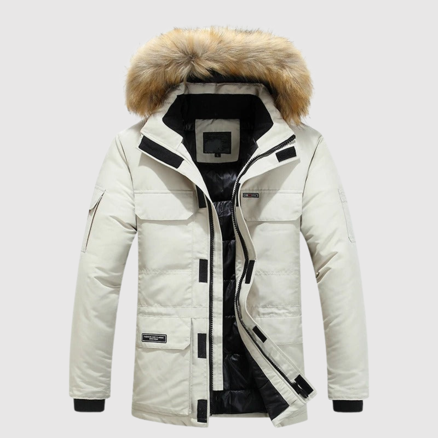 Marek – Zimní bunda s péřovou kapucí a stylovým střihem