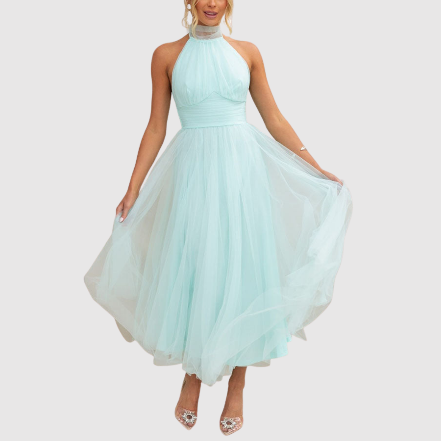 Eliška – Elegantní tylové šaty s lehkým spadením