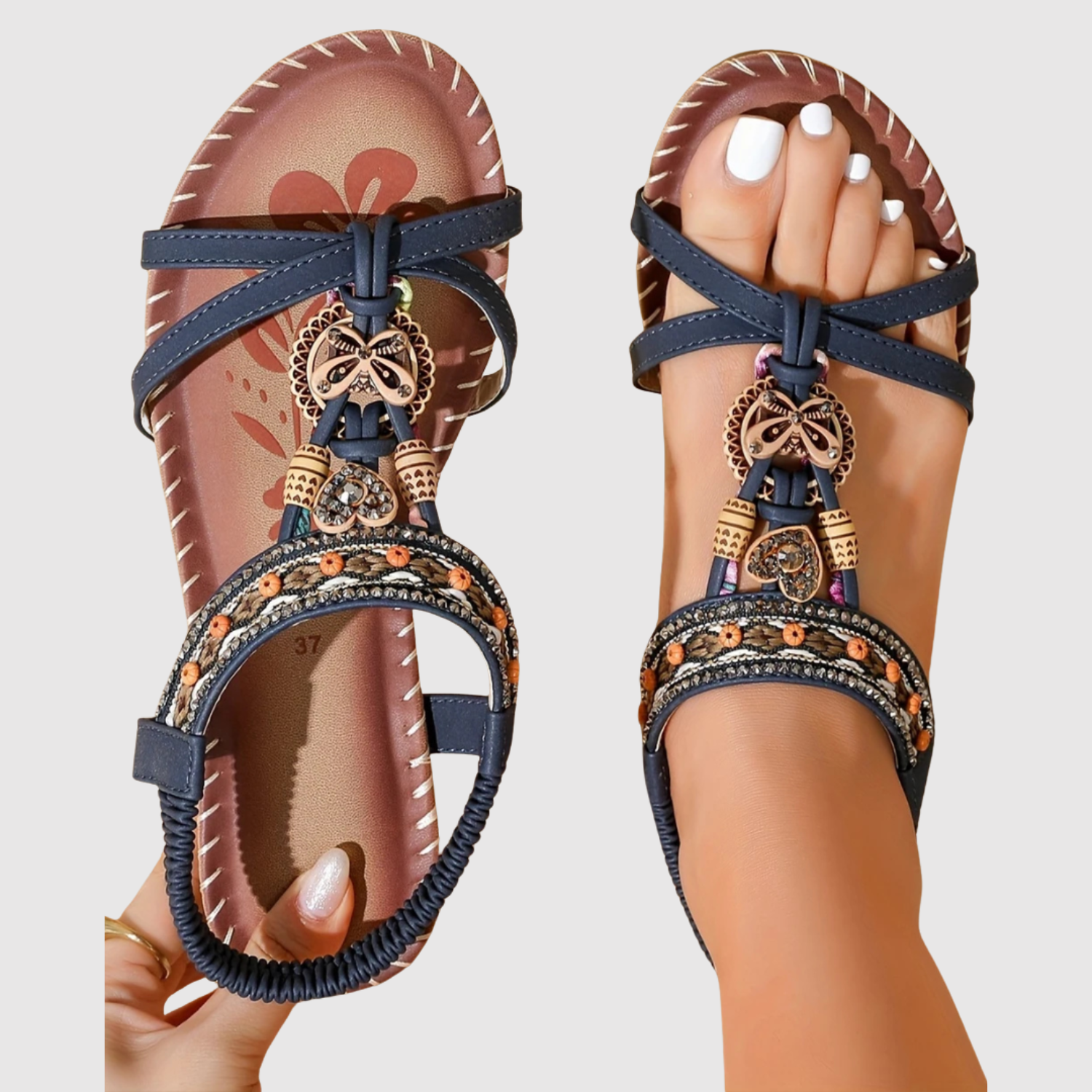 Lara – Boho sandály s ručně vyrobeným stylem