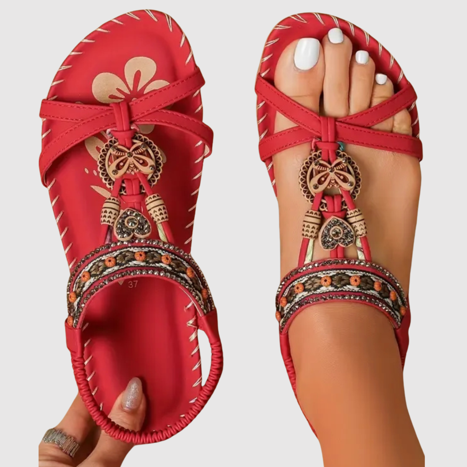 Lara – Boho sandály s ručně vyrobeným stylem