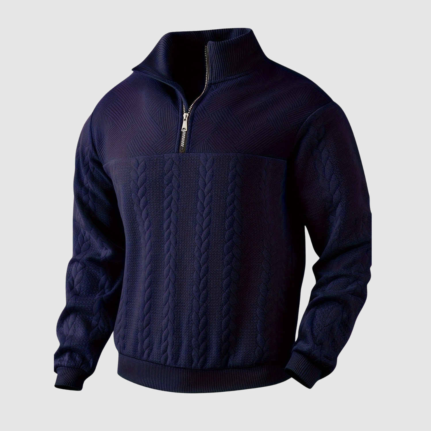 Daniel – Poloviční zip svetr v klasickém designu