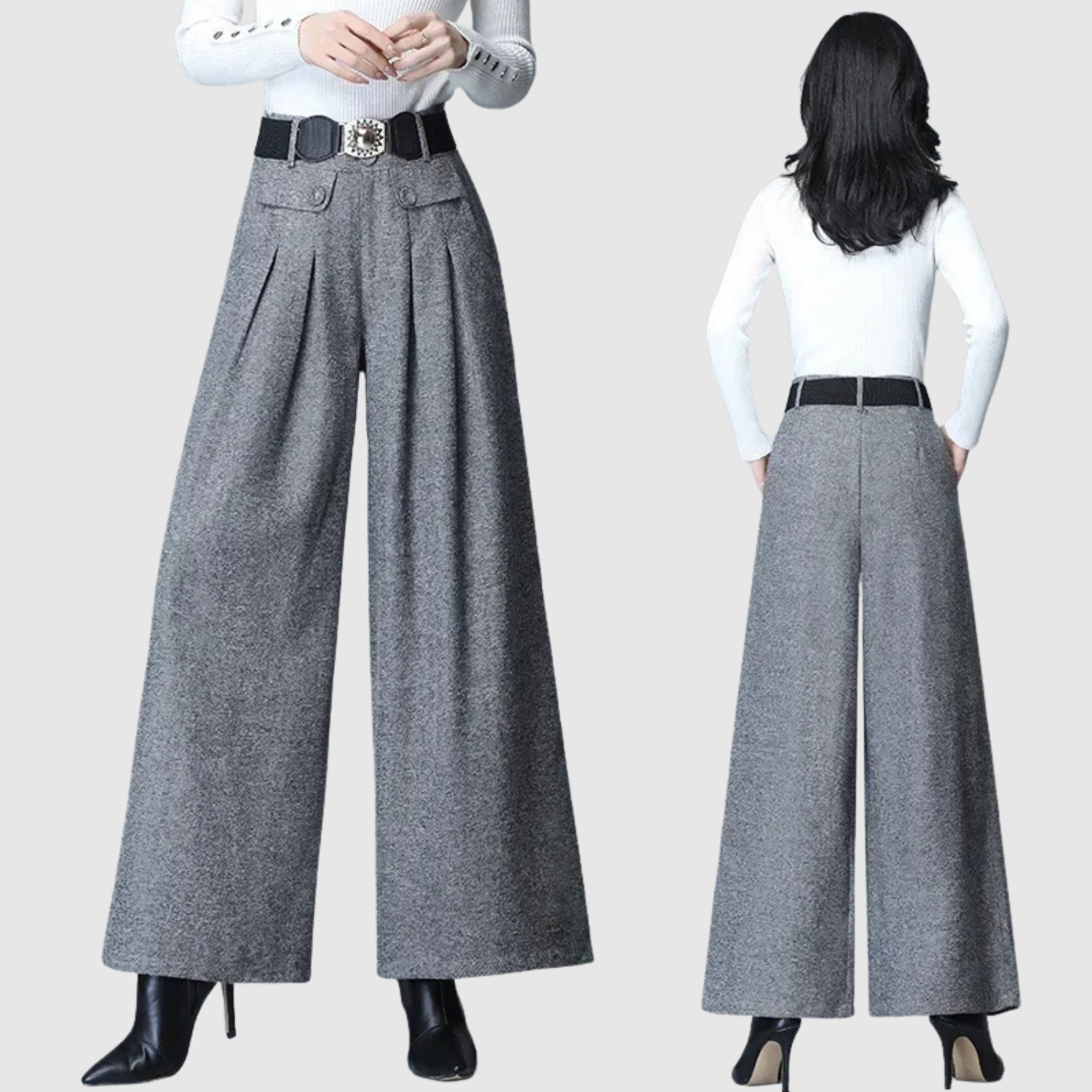 Mira – Široké kalhoty s vysokým pasem