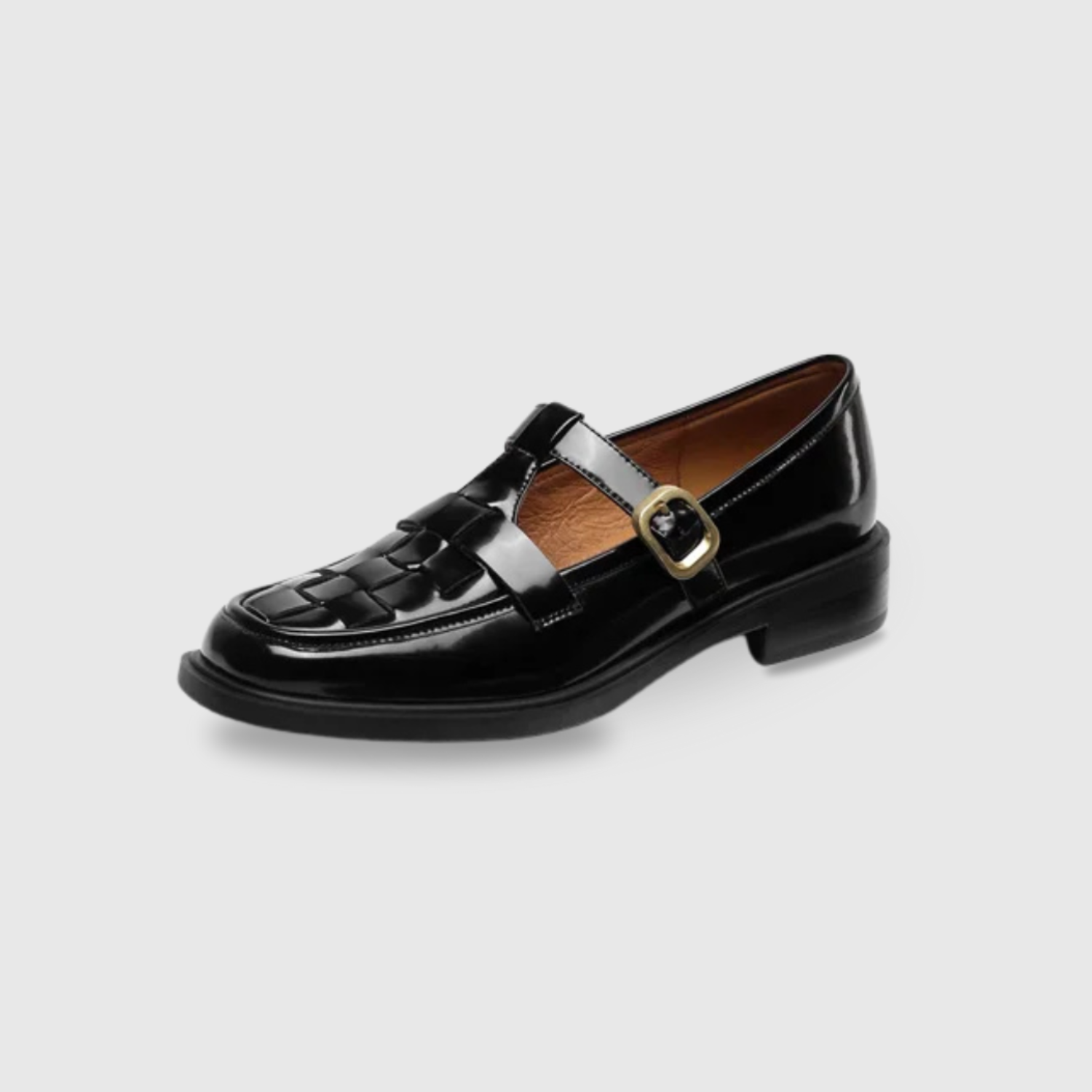 Greta – Retro loafers s přezkou a nízkou podrážkou