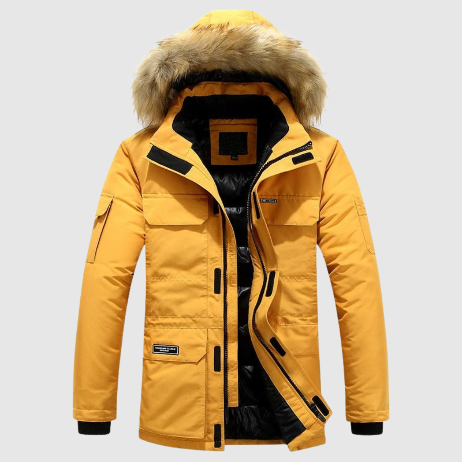 Marek – Zimní bunda s péřovou kapucí a stylovým střihem