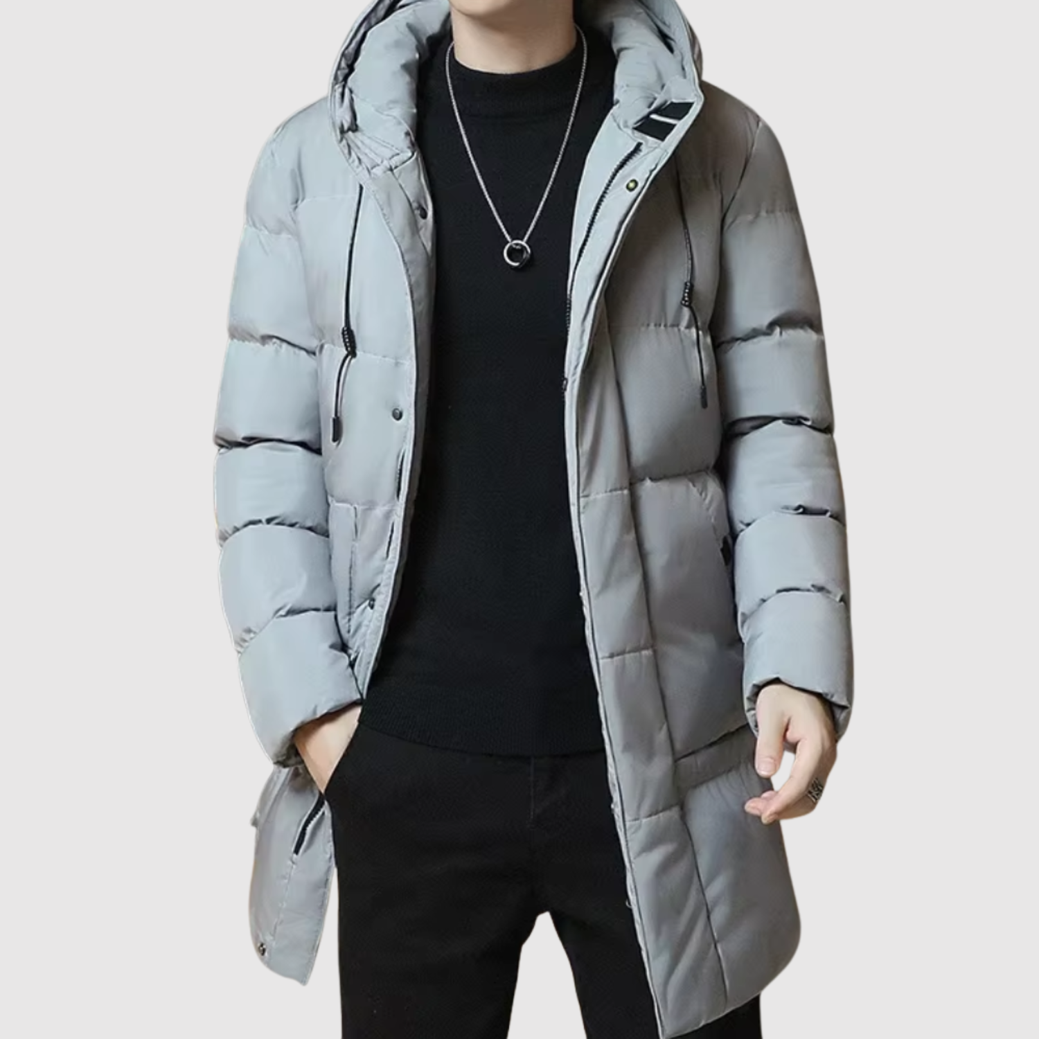 Marek – Dlouhá péřová bunda s kapucí