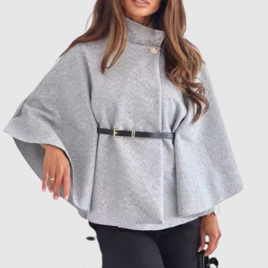 Silvie - Elegantní dámské pončo s páskem