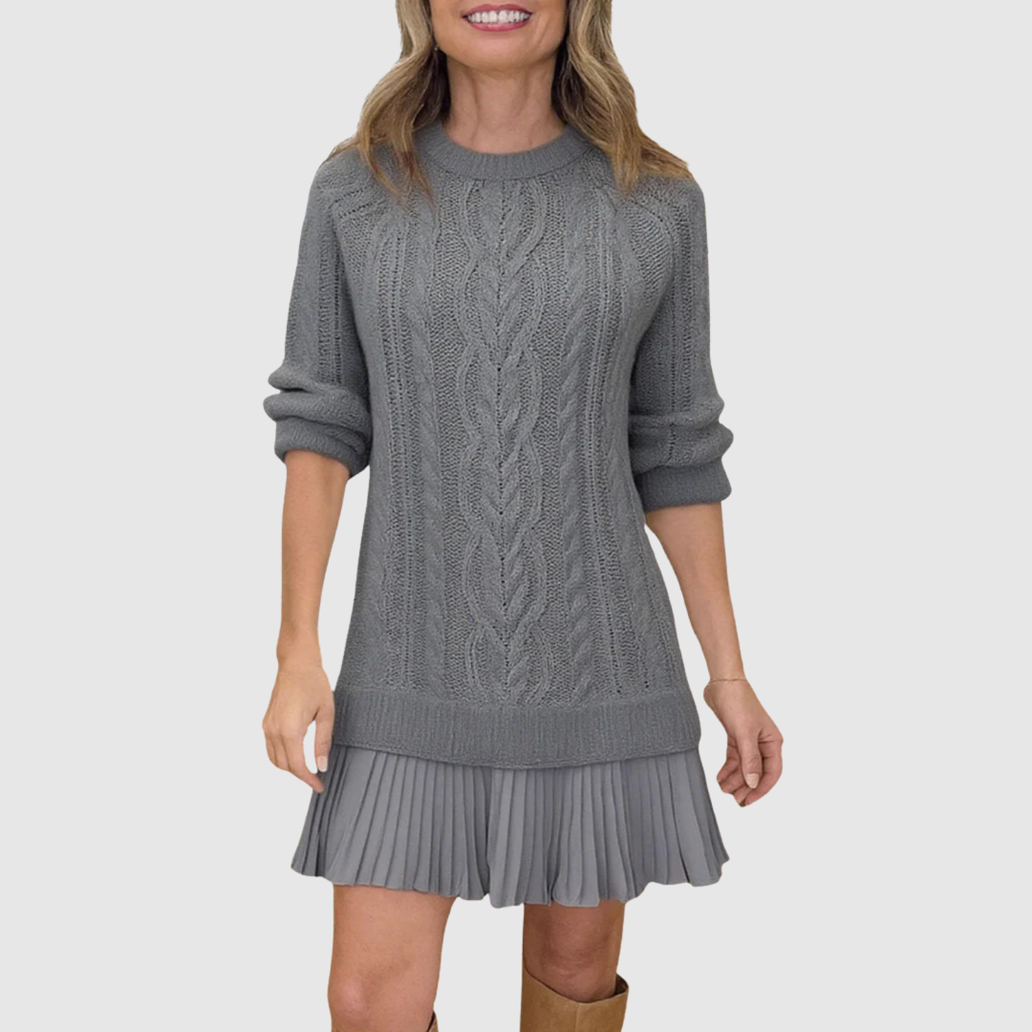 Eliška – Pletené šaty s zimním kouzlem