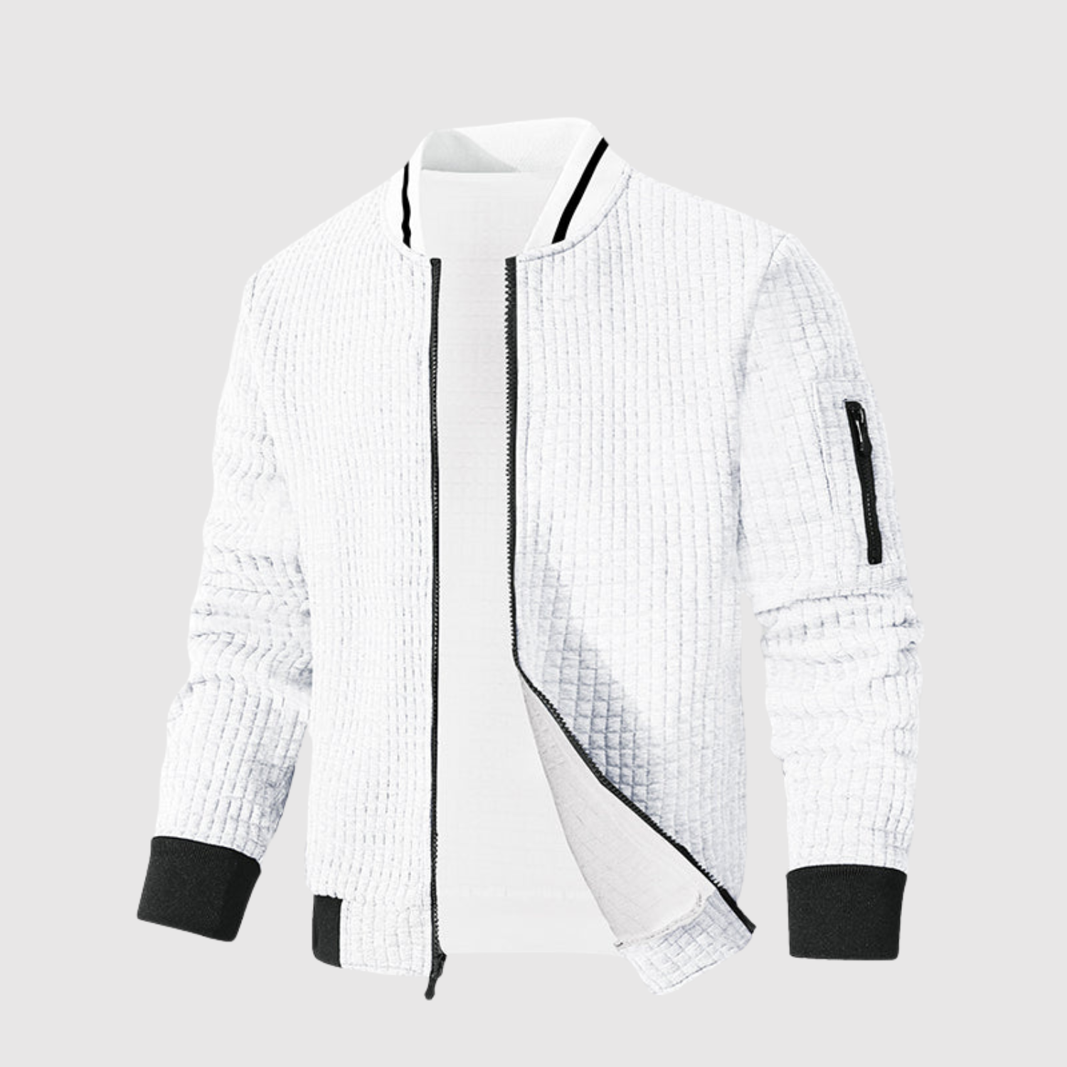 Šimon – Lehký sportovní každodenní svetr se zipem