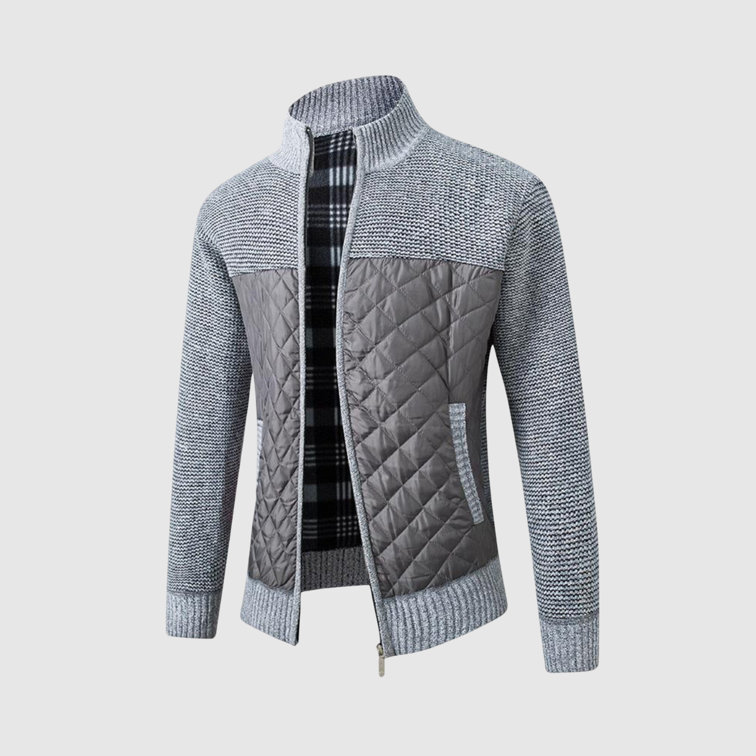 Šimon – Elegantní pánská bunda s pletenými detaily