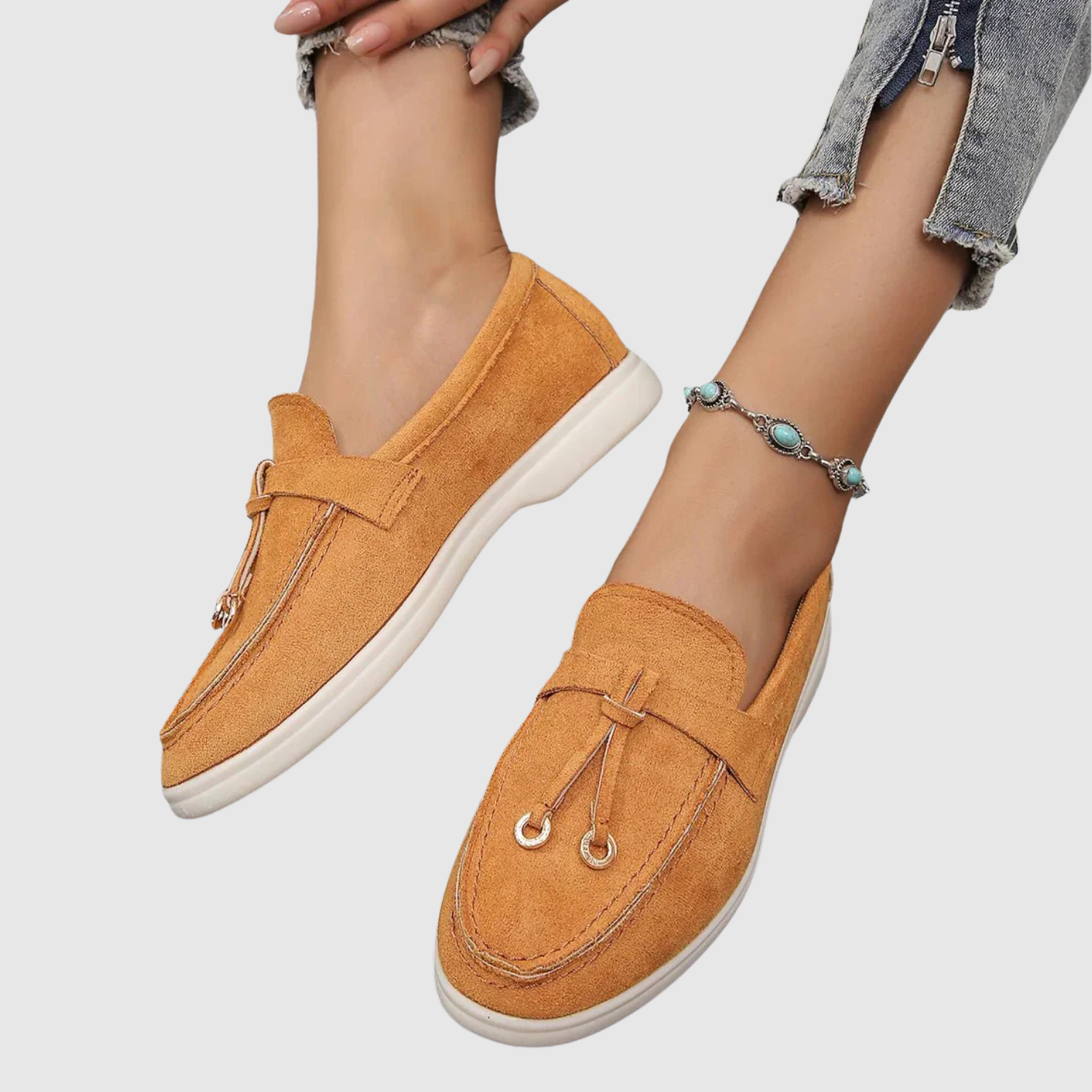 Lara – Pohodlné plátěné loafers s elegantními detaily